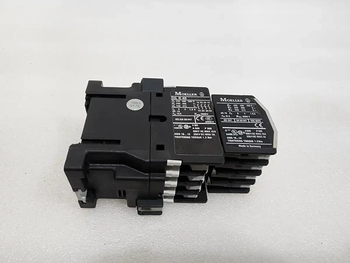 MOELLER DILR40 CONTROL RELAY COIL VOLTAGE 110V Q4 DIL