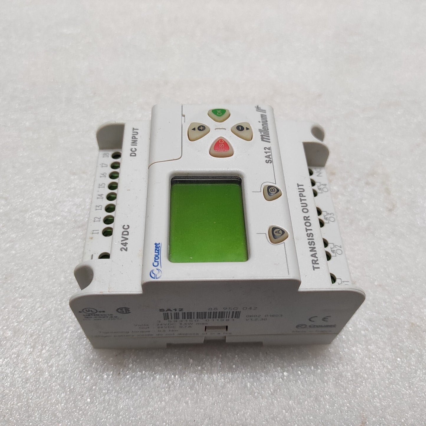 CROUZET SA12 MILLENIUM II CONTROLLER 88950042 24VDC