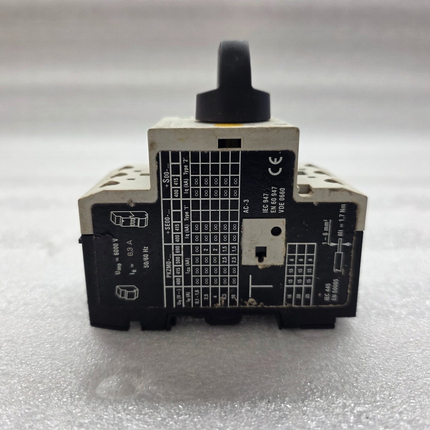 MOELLER PKZM0-6.3 MOTOR PROTECTION CIRCUIT BREAKER 4-6.3A