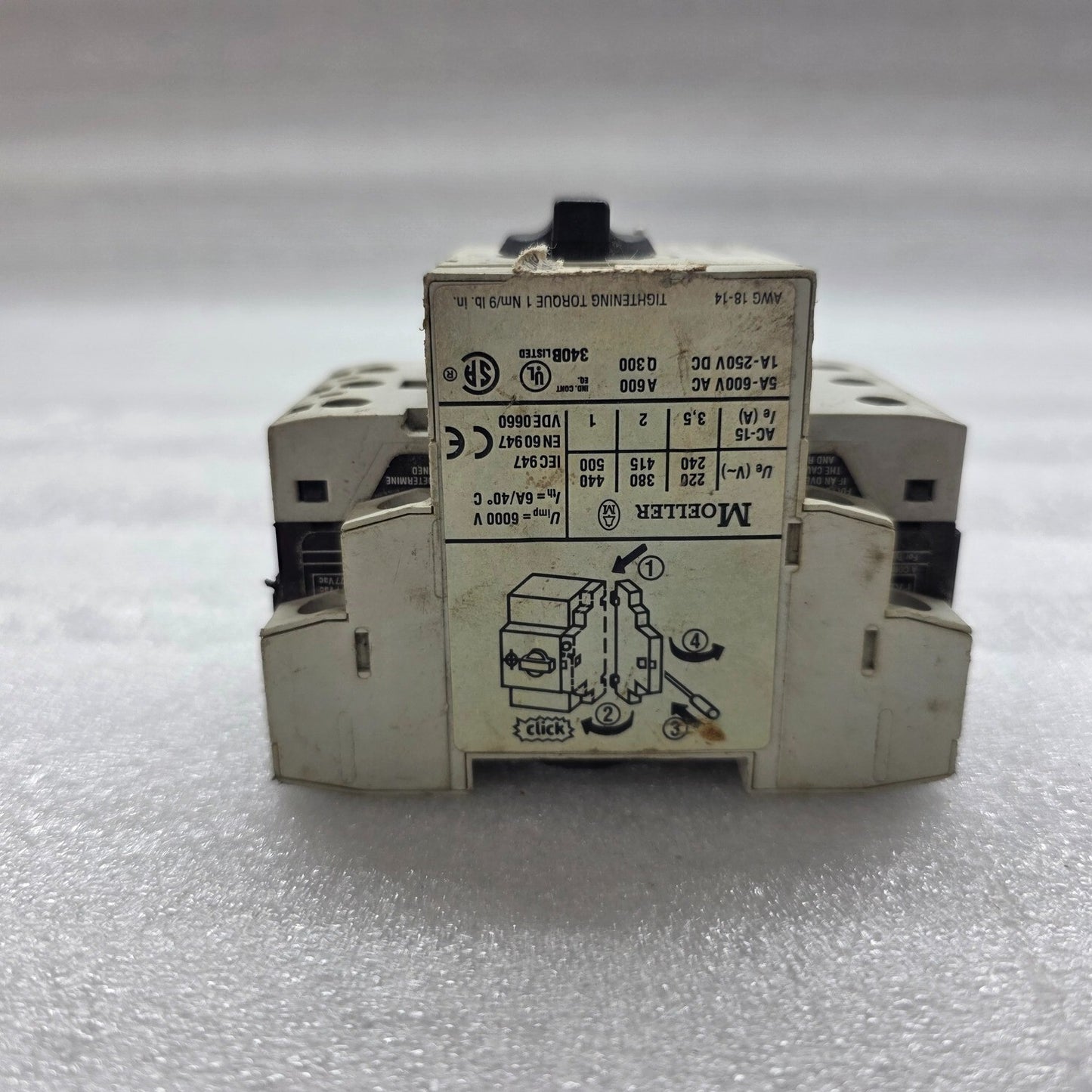 MOELLER PKZM0-2.5 MOTOR PROTECTION CIRCUIT BREAKER 1.8-2.5A
