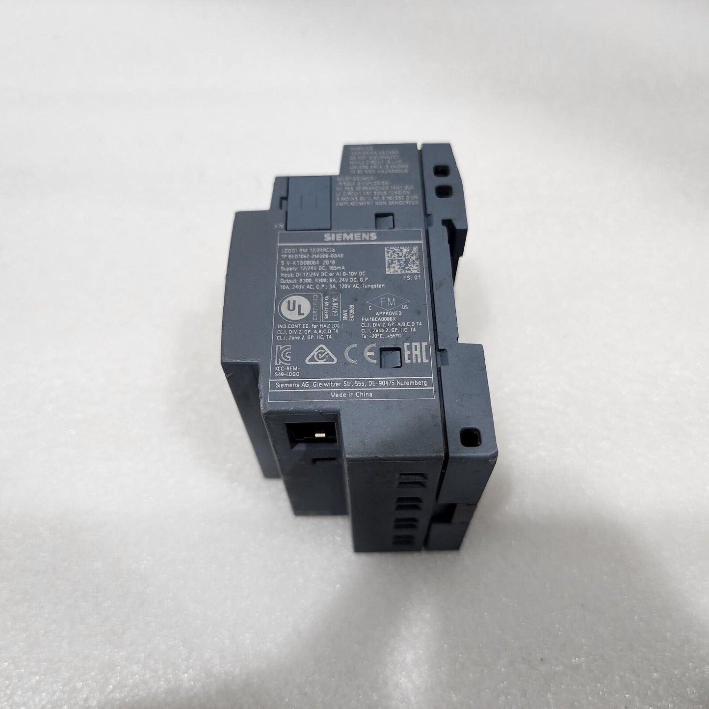SIEMENS 6ED1 052-2MD08-0BA0 LOGO 12/24 RCEO LOGIC MODULE