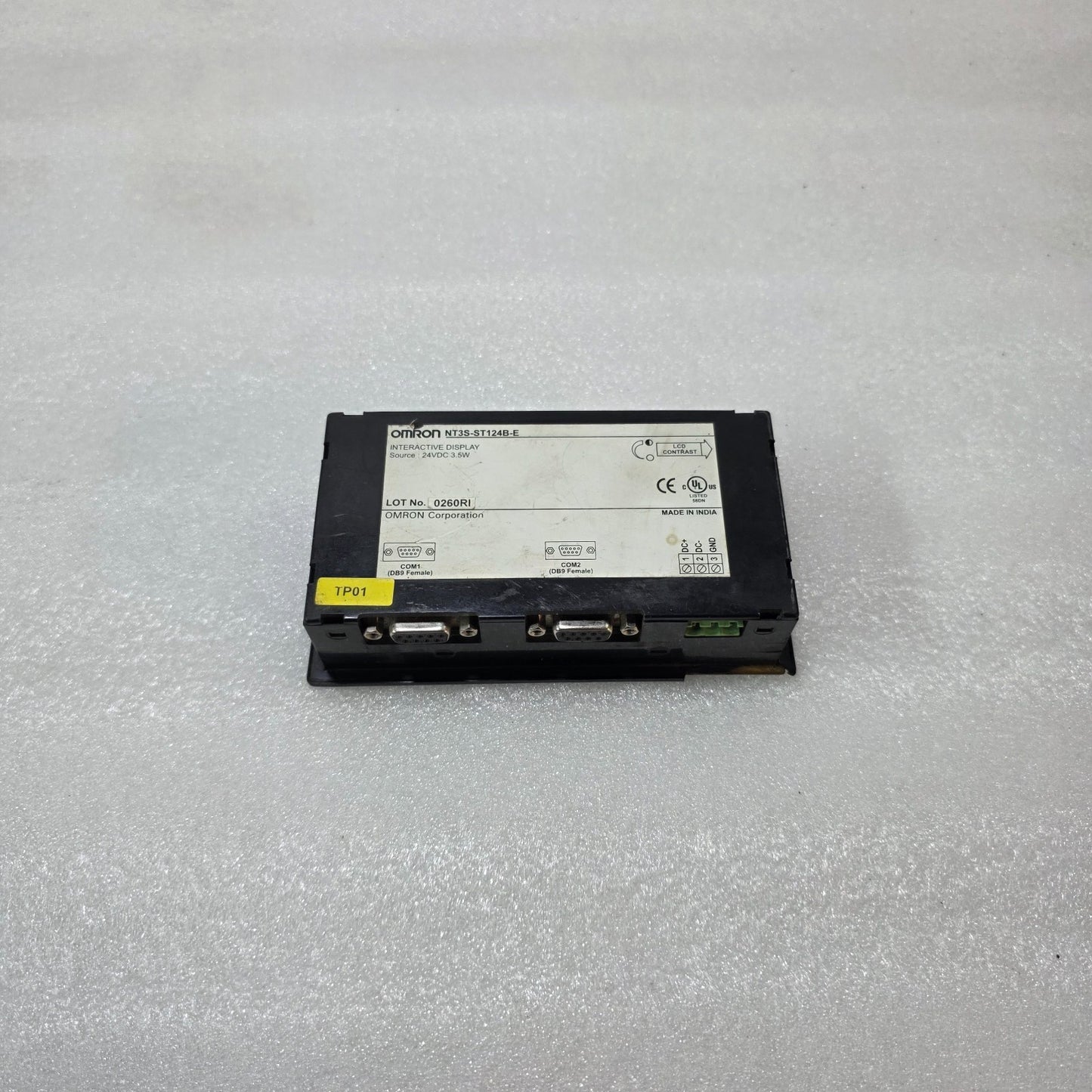 OMRON NT3S-ST124B-E INTERACTIVE DISPLAY HMI 24VDC 3.5W OPERATOR PANEL