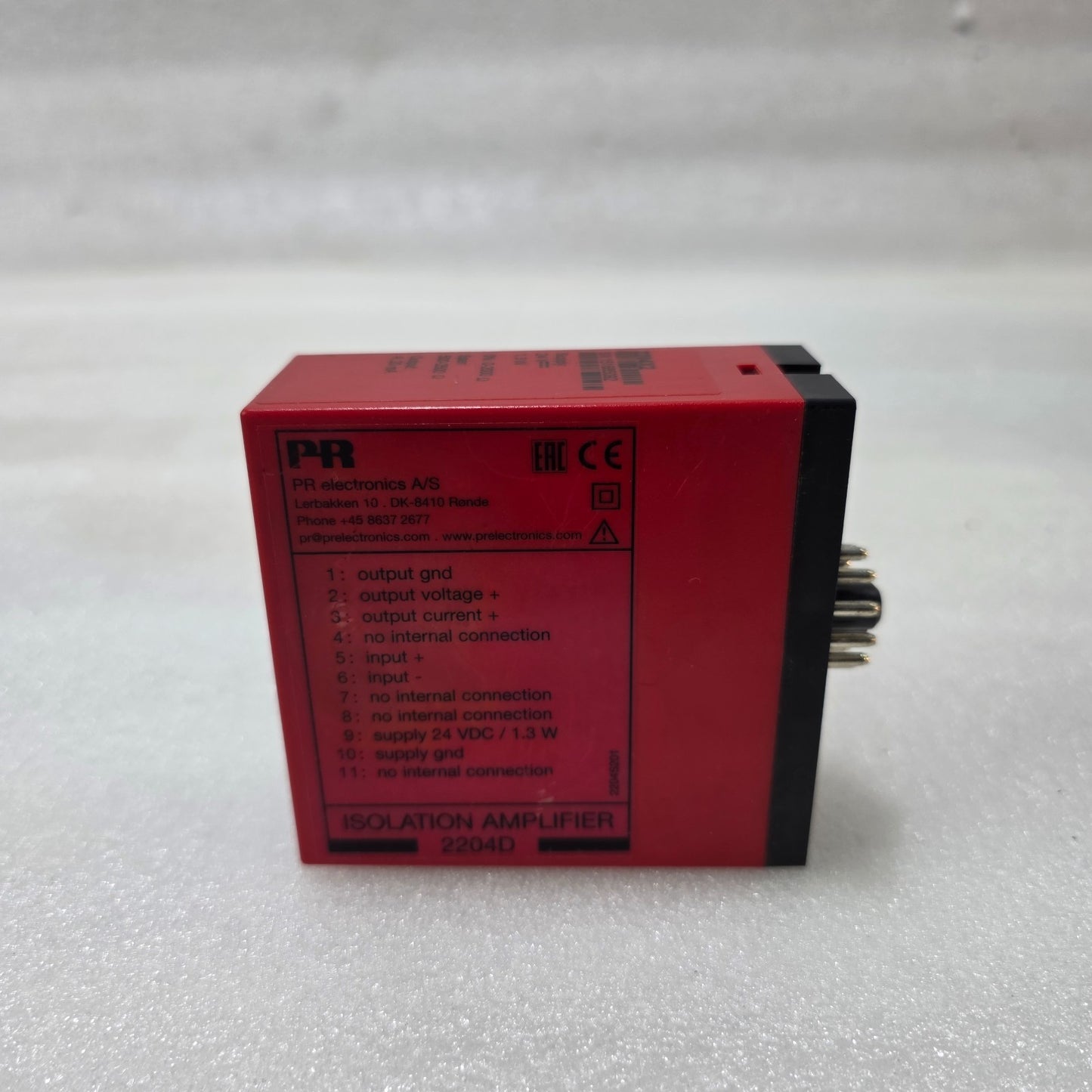 PR ELECTRONICS 2204X2 ISOLATION AMPLIFIER 0–2000Ω TO 4–20MA CONVERTER 24VDC SIGN