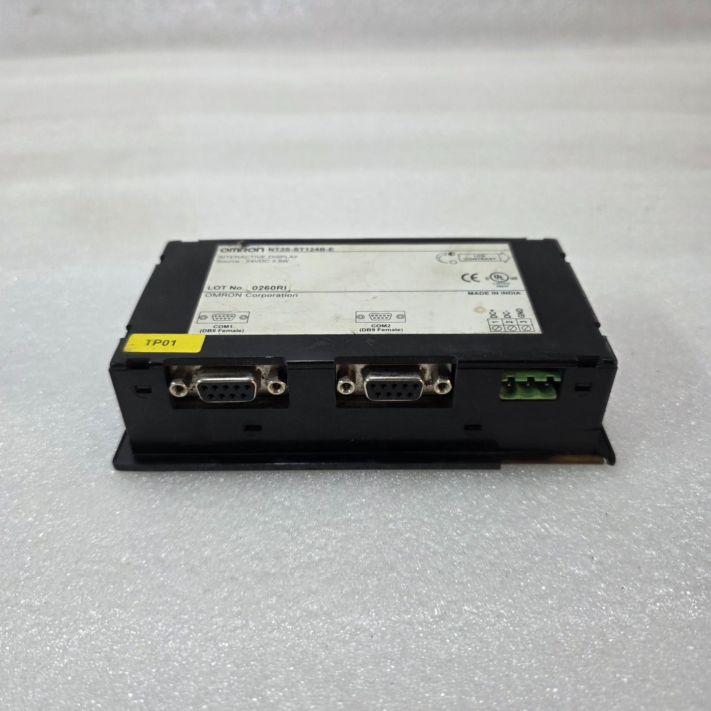 OMRON NT3S-ST124B-E INTERACTIVE DISPLAY HMI 24VDC 3.5W OPERATOR PANEL