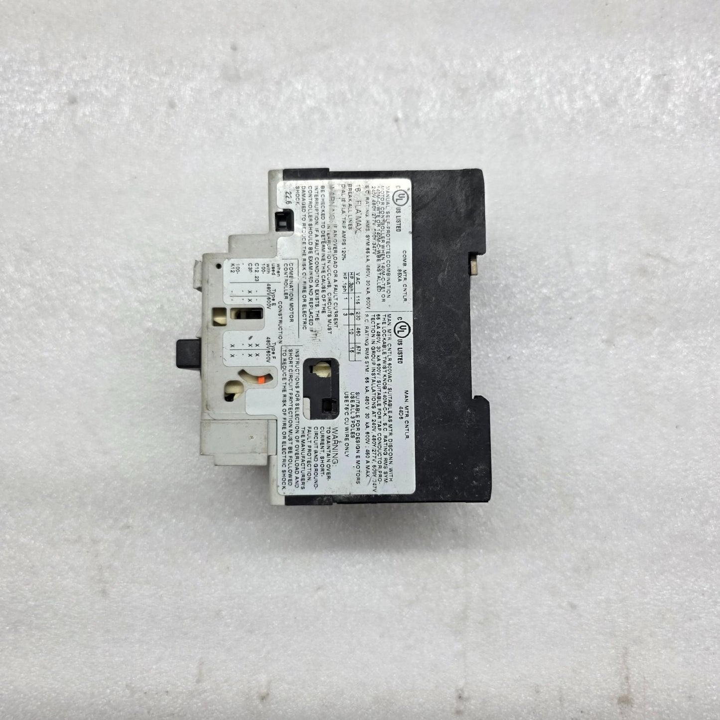 ALLEN BRADLEY CAT 140M-D8E-C16 MOTOR CIRCUIT PROTECTOR 10-16 A