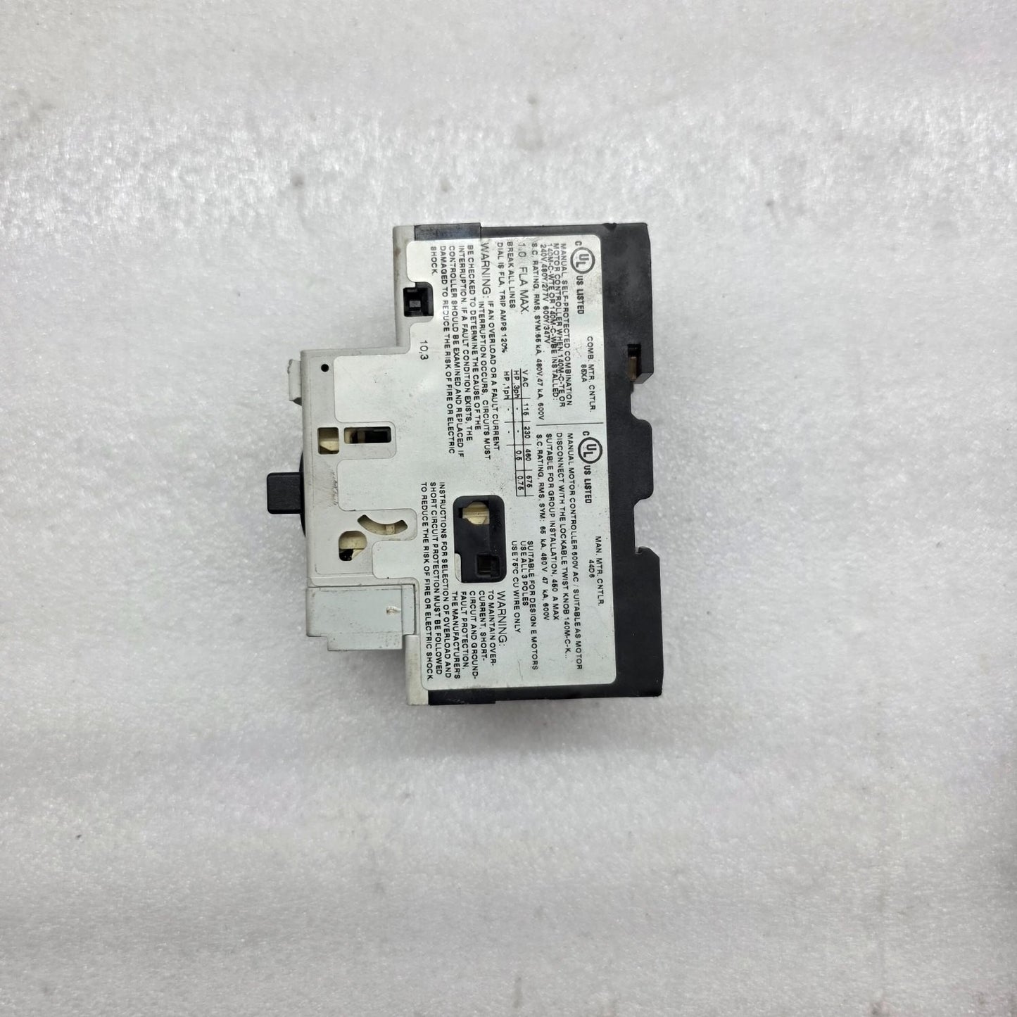 ALLEN BRADLEY CAT 140M-C2E-B10  MOTOR CIRCUIT PROTECTOR 0.63-1.0 A