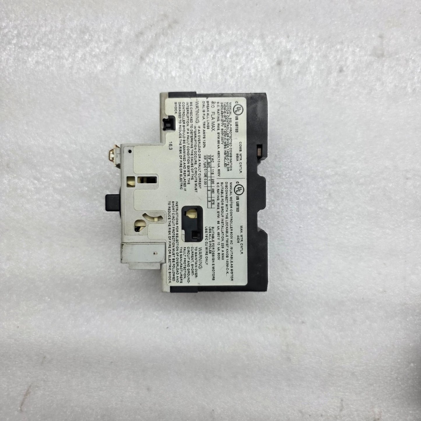 ALLEN BRADLEY CAT 140M-C2E-B40 MOTOR CIRCUIT PROTECTOR 2.5-4.0 A