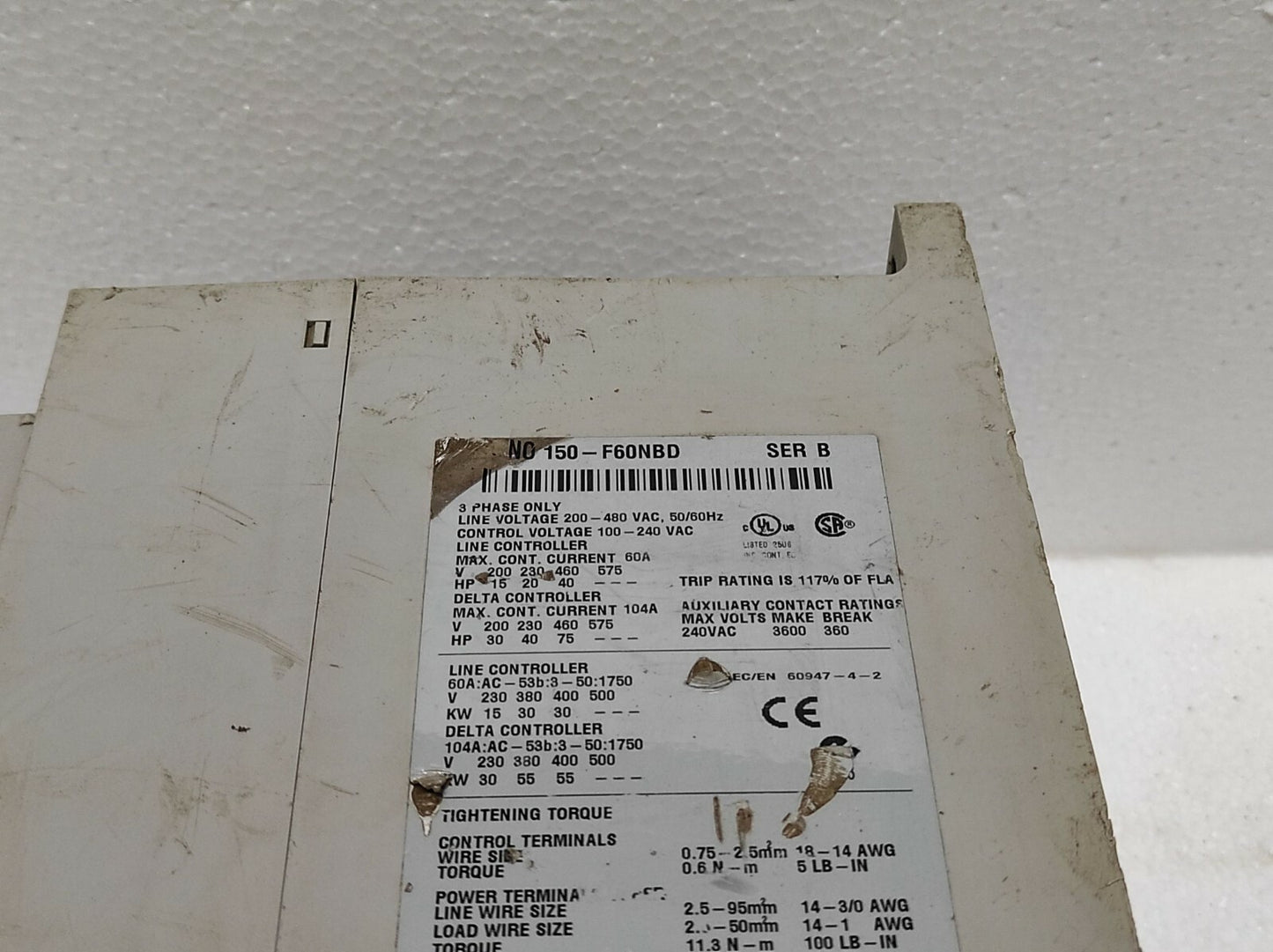 Allen Bradley SMC-FLEX CAT NO 150-F60NBD Series B Motor Controller Soft Starter