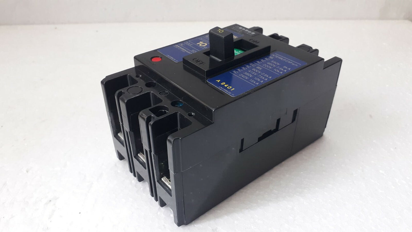 Mitsubishi NF50-SS No-Fuse Breaker 10A 3P 600V NF50SS