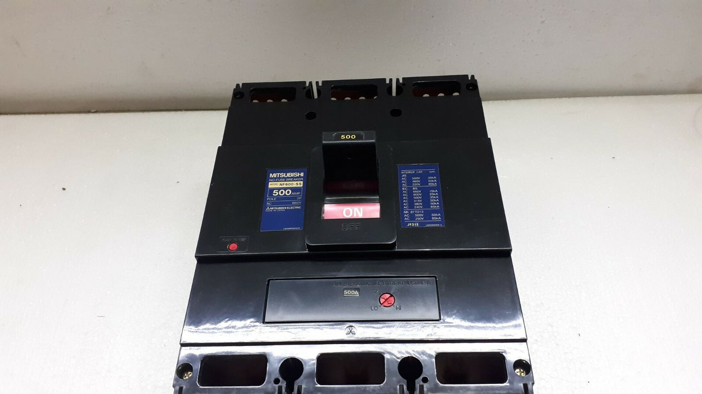 Mitsubishi NF600-SS No-Fuse Breaker 500A 3P 660V NF600SS