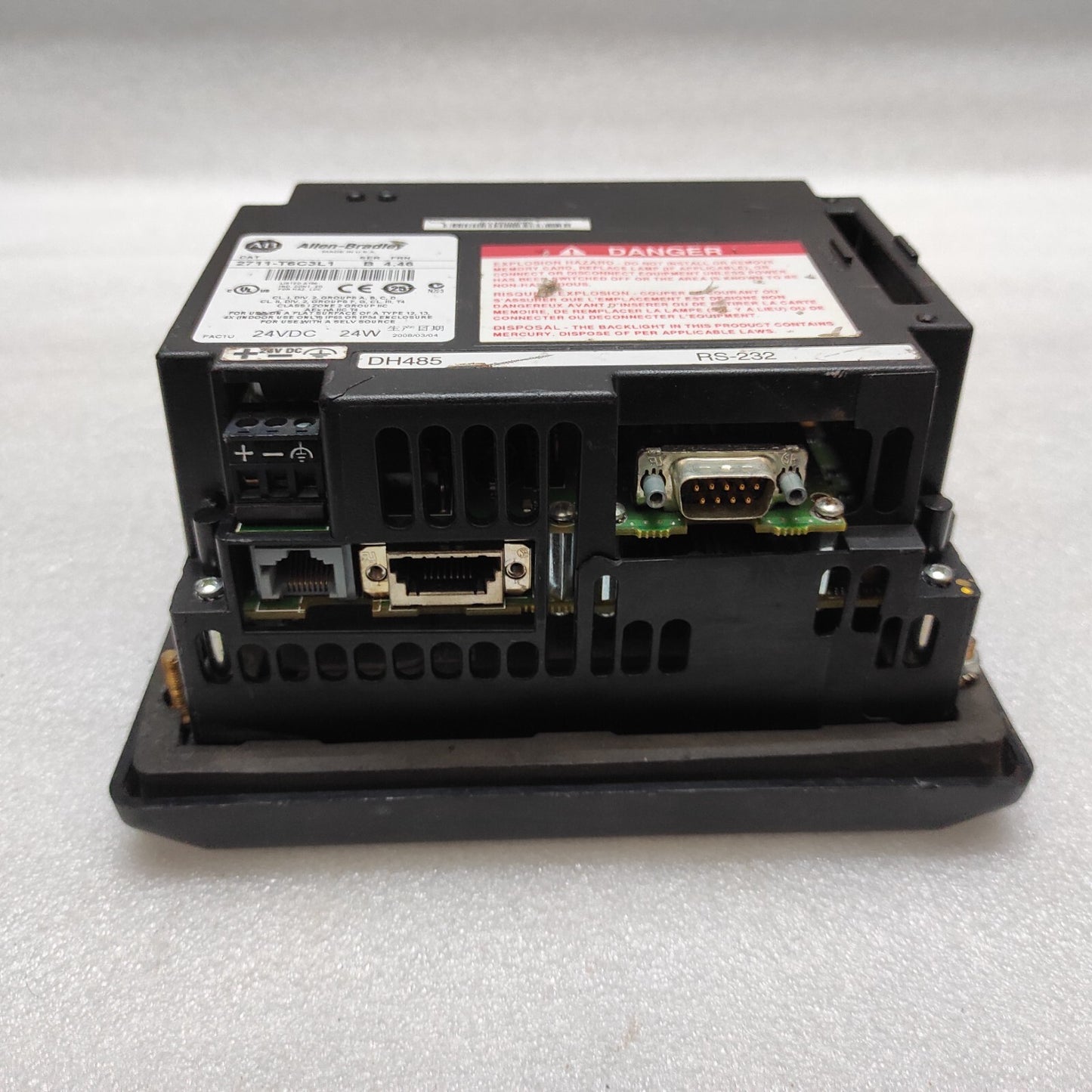 ALLEN BRADLEY PANELVIEW 600 CAT 2711-T6C3L1 HMI 24VDC