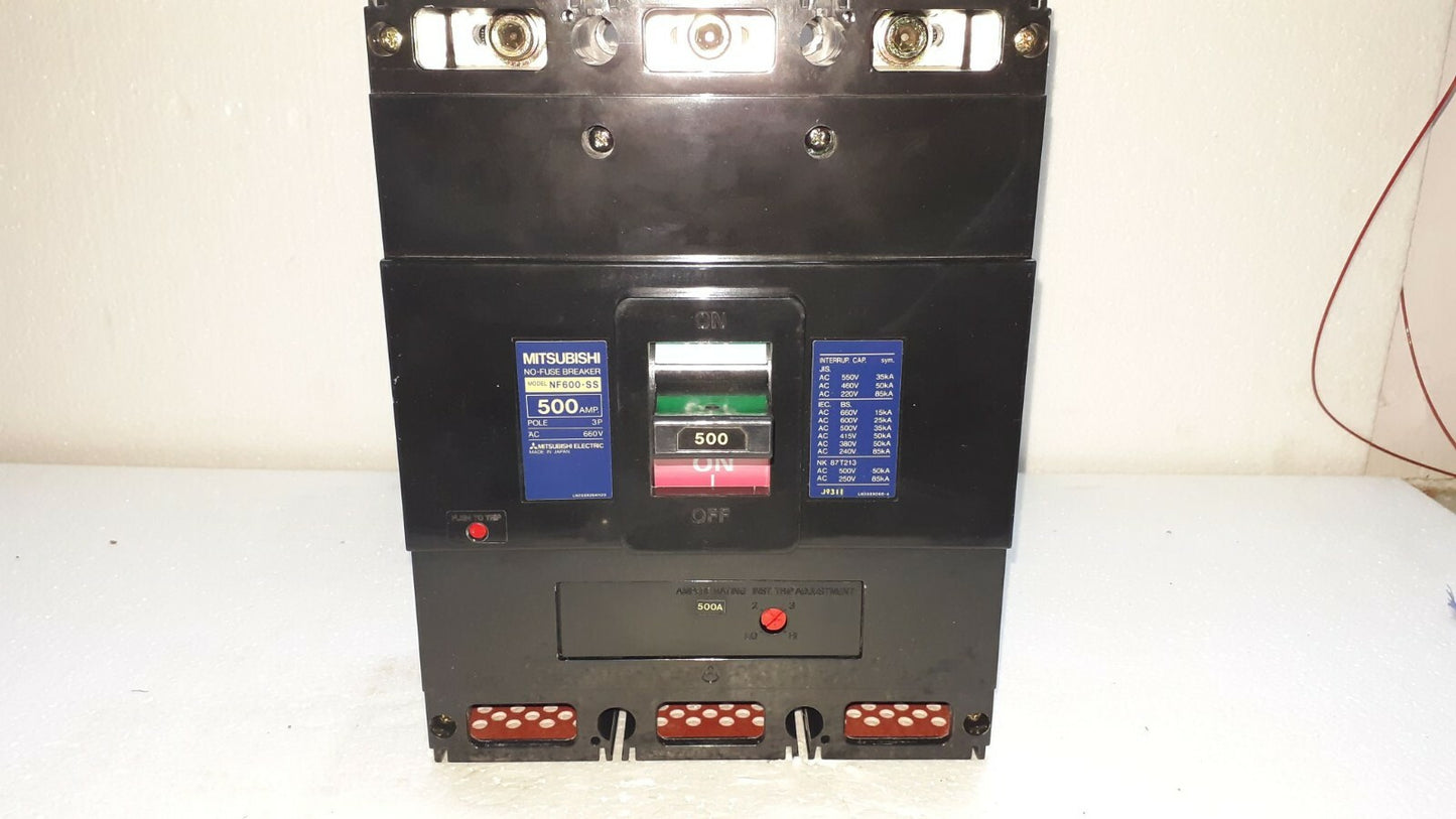 Mitsubishi NF600-SS No-Fuse Breaker 500A 3P 660V NF600SS