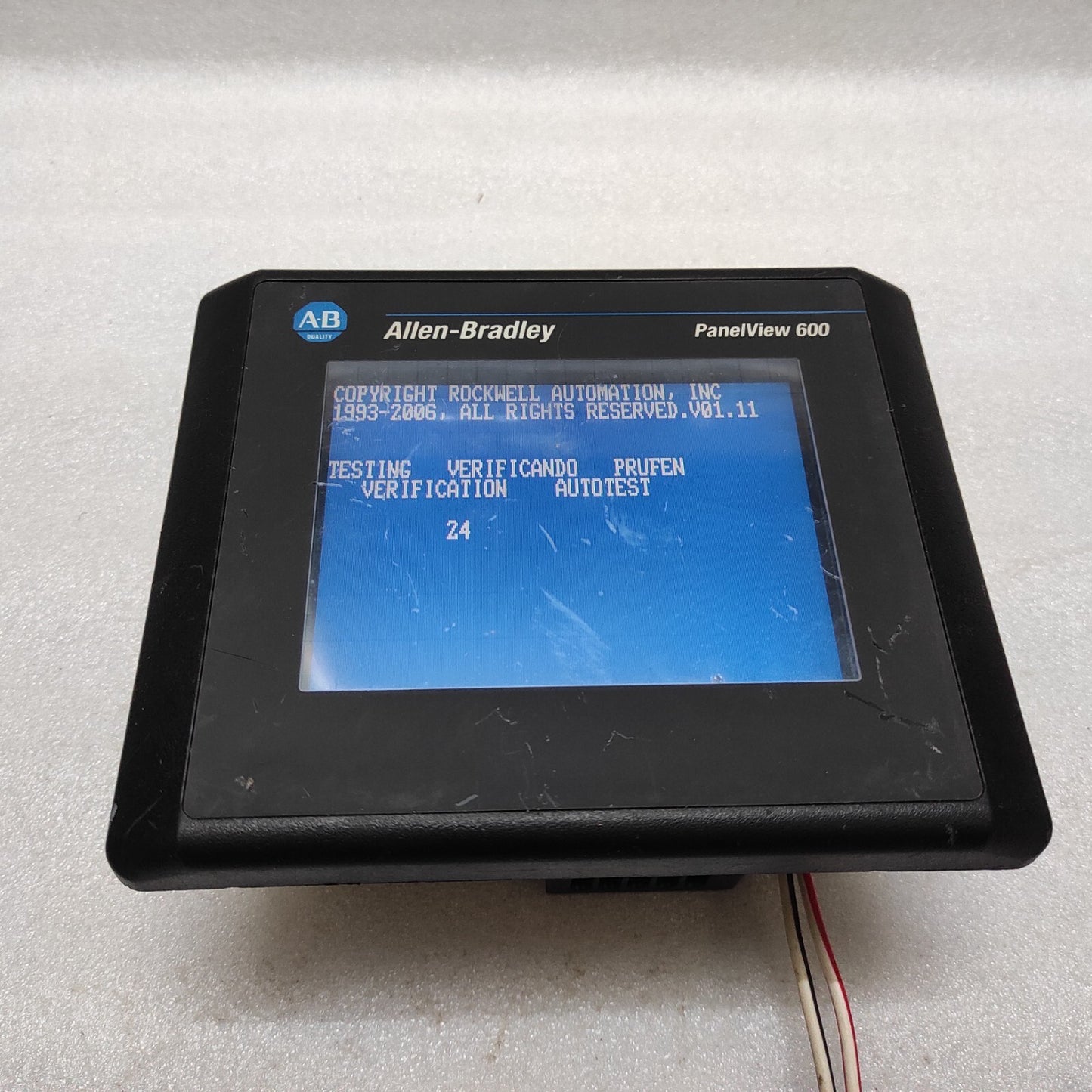 ALLEN BRADLEY PANELVIEW 600 CAT 2711-T6C3L1 HMI 24VDC