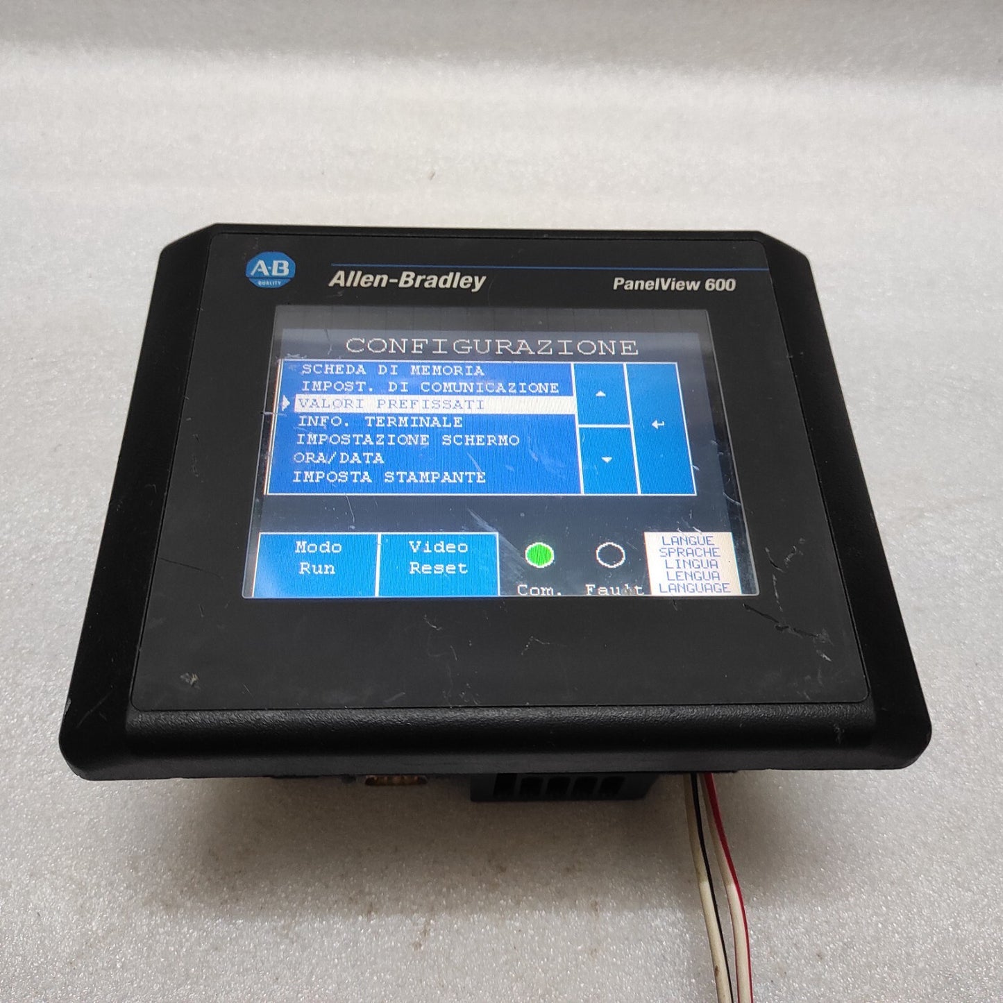 ALLEN BRADLEY PANELVIEW 600 CAT 2711-T6C3L1 HMI 24VDC