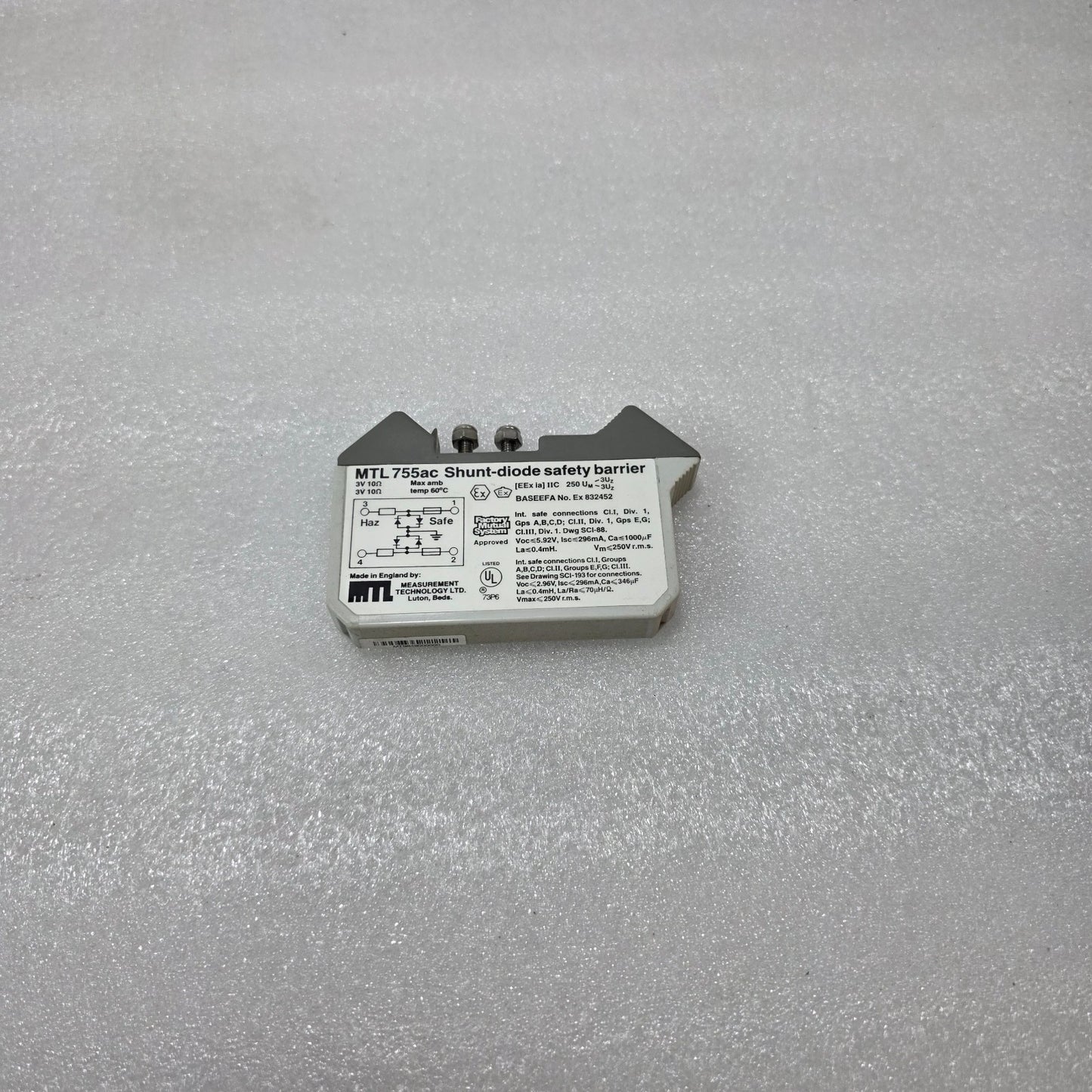 MTL 755AC SHUNT DIODE SAFETY BARRIER INTRINSICALLY SAFE [EEX IA] IIC HAZARDOUS A