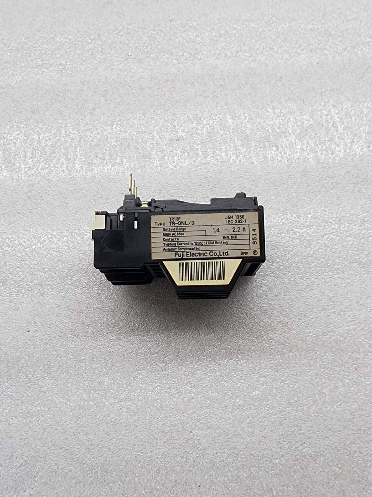 FUJI ELECTRIC TR-0NL/3 OVERLOAD RELAY 1.4-2.2A
