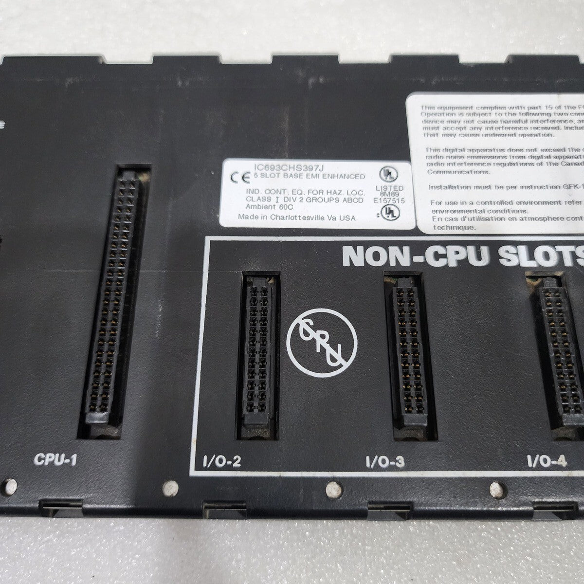 GE FANUC IC693CHS397J 5-SLOT BASE EMI ENHANCED
