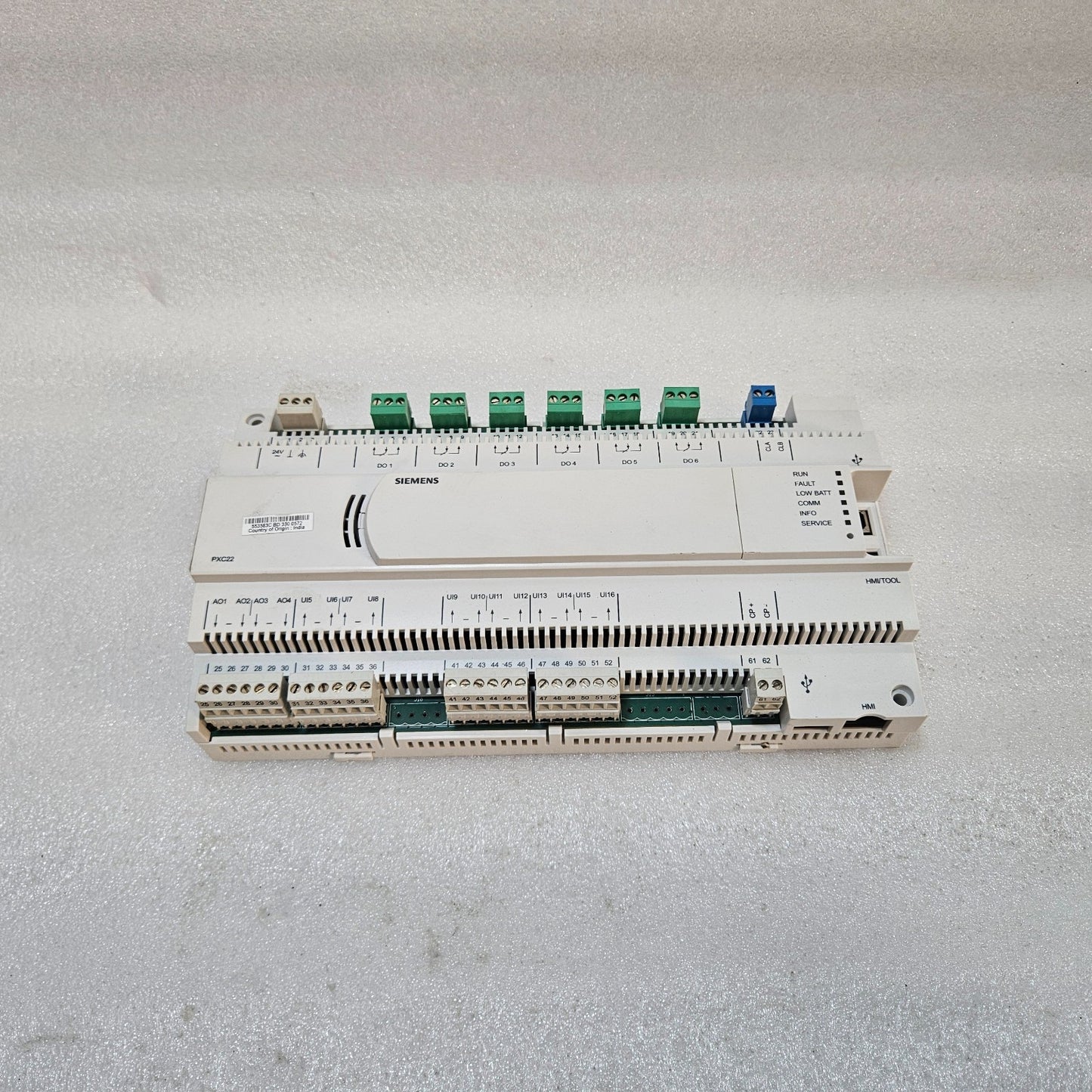 SIEMENS PXC22.D BUILDING AUTOMATION CONTROLLER, BACNET HVAC CONTROLLER, 24V AC,