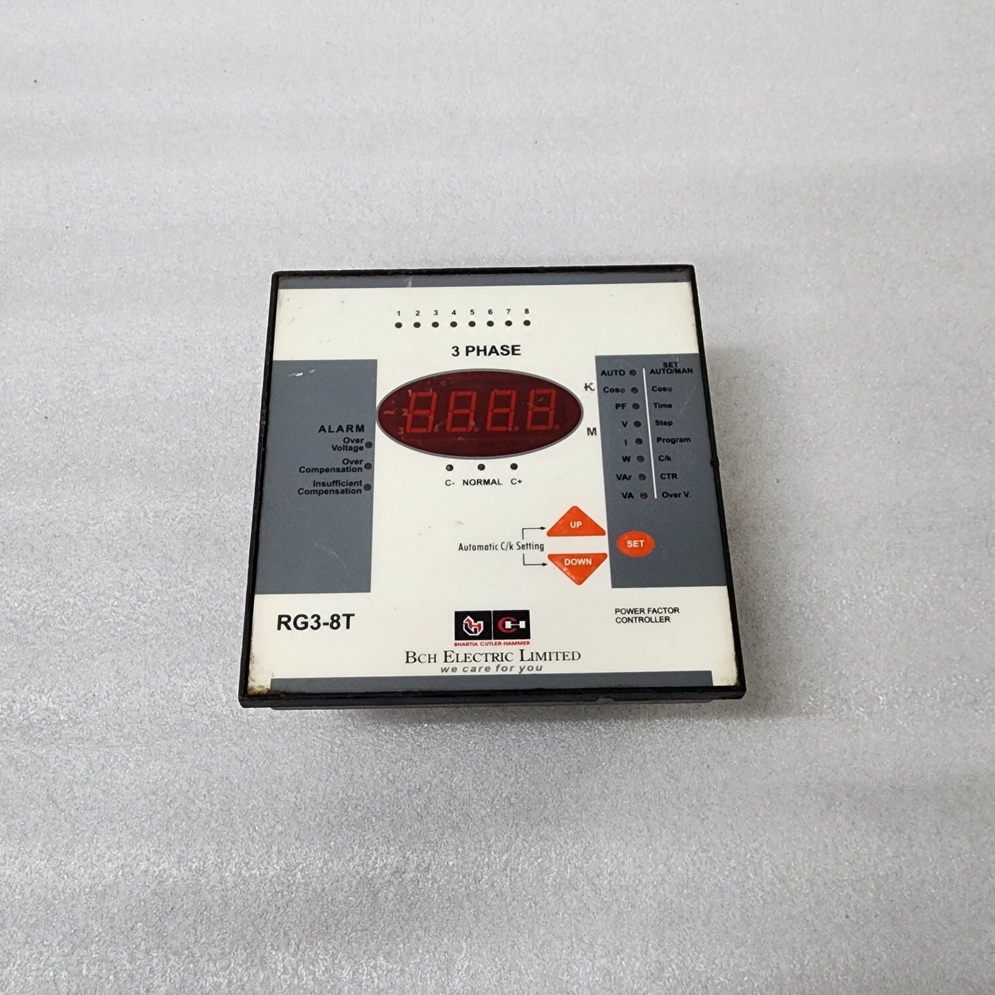 BCH ELECTRIC LIMITED RG3-8T 3-PHASE POWER FACTOR CONTROLLER