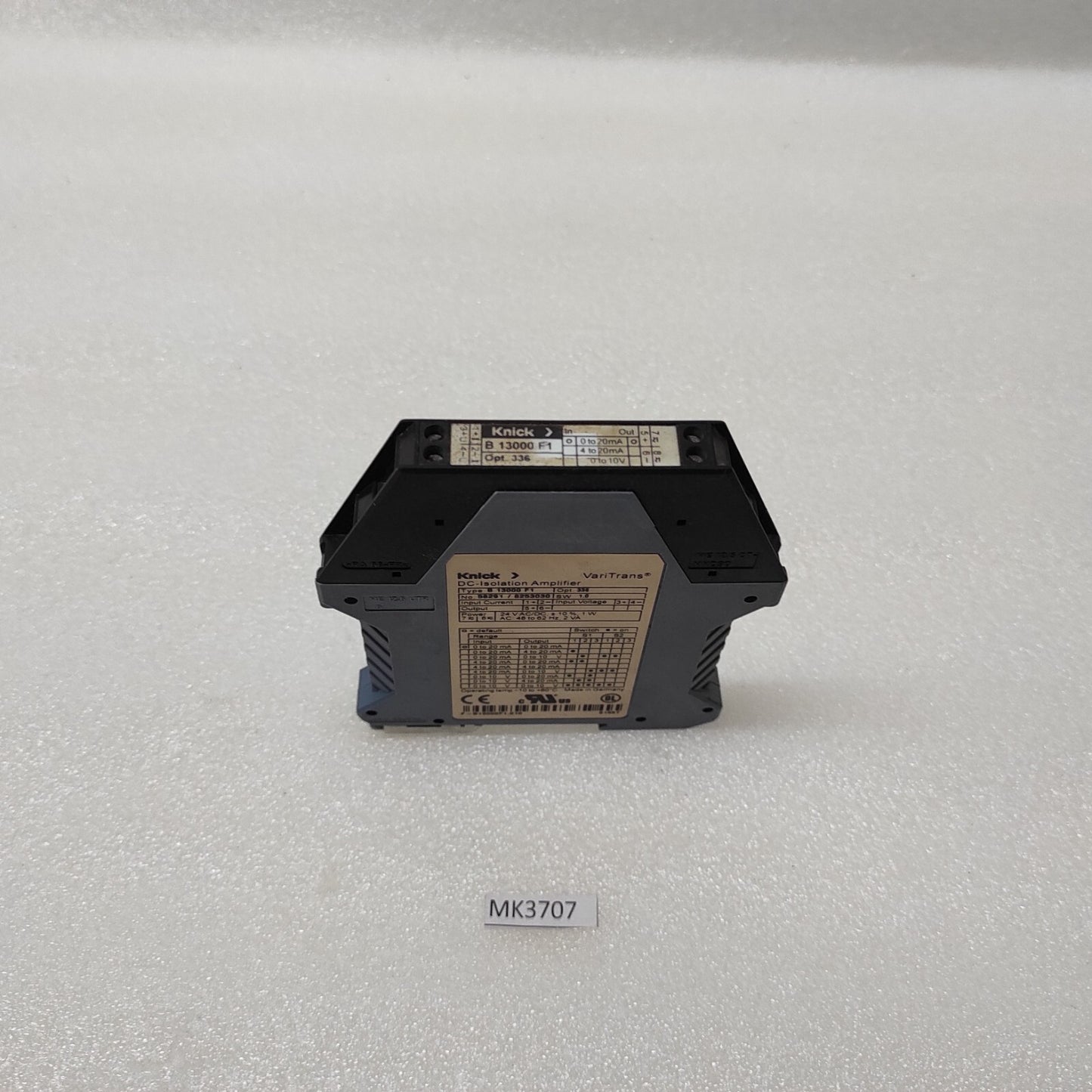 KNICK B13000F1 DC ISOLATION AMPLIFIER UIW