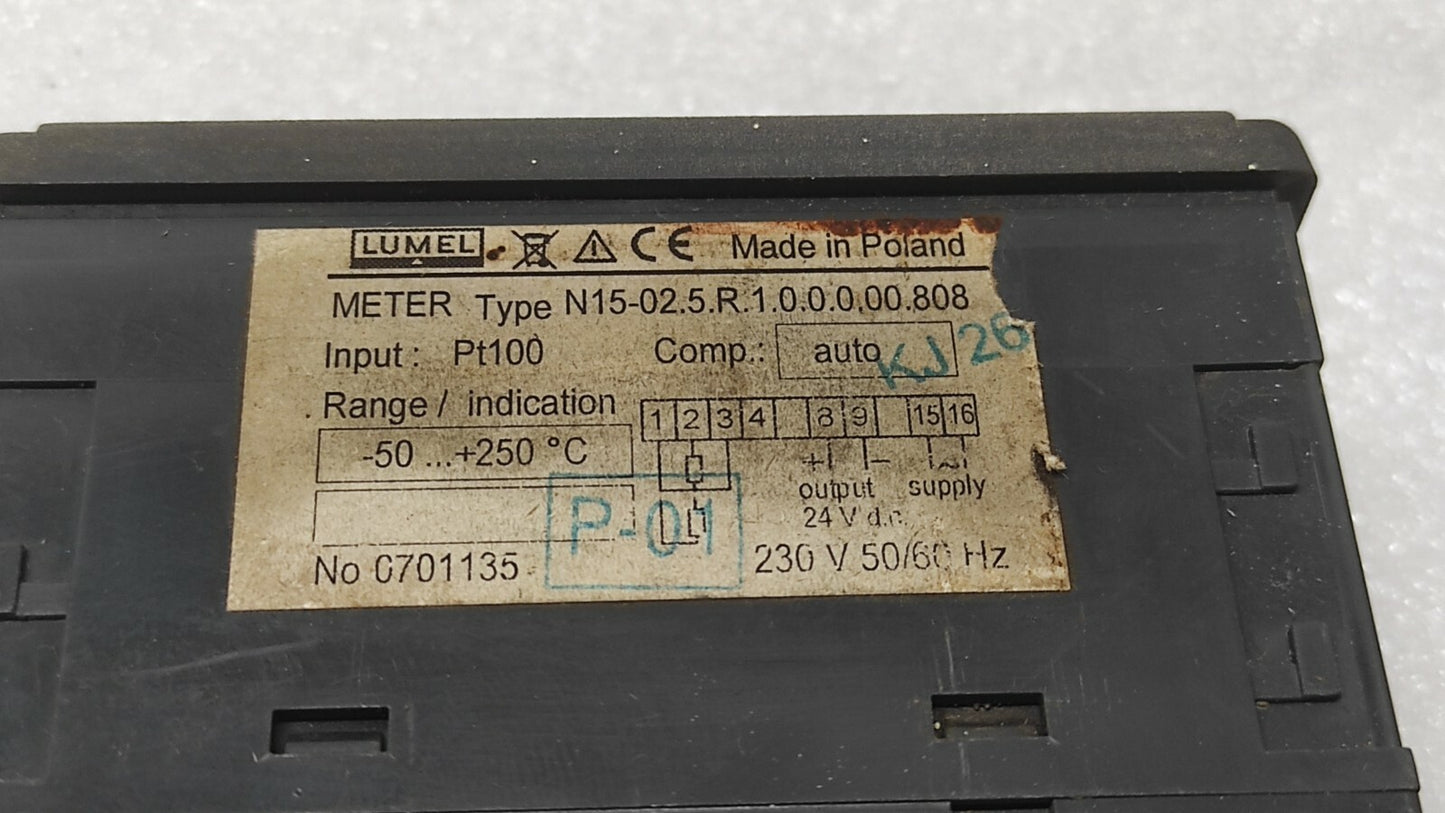 LUMEL N15 DIGITAL PANEL METER N15-02.5.R.1.0.0.0.00.808 230V