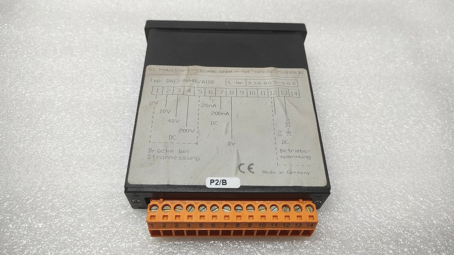 GS INDUSTRIE-ELEKTRONIK DA13-NA40/A10R LED DISPLAY PANEL MOUNT