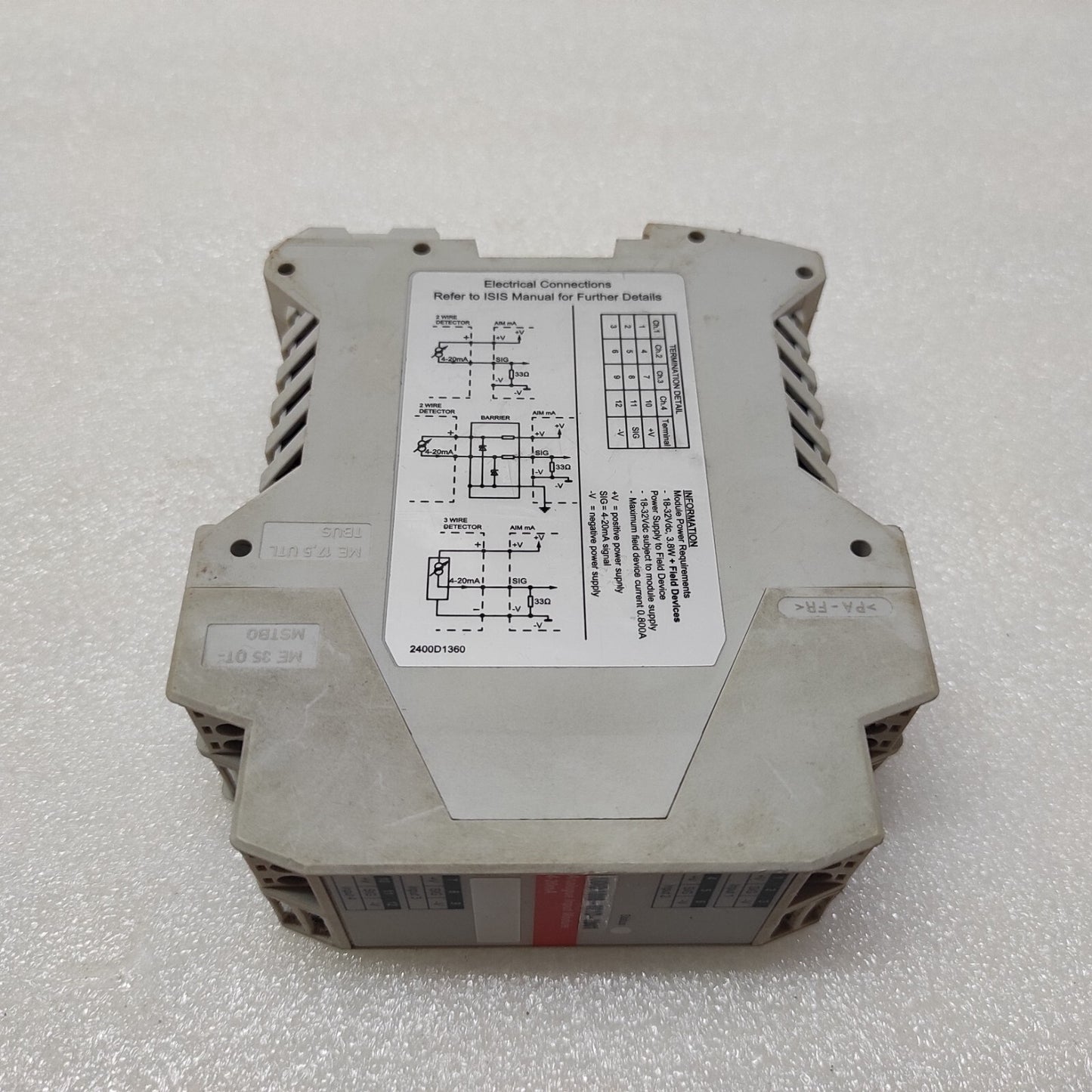 HONEYWELL ISIS-V-1000 ANALOGUE INPUT MODULE 2400B1000 24VDC