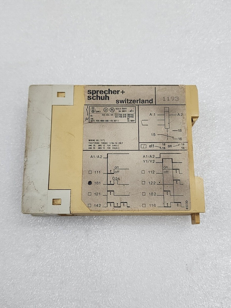 SPRECHER + SCHUH KOP181-D ELECTRONIC TIMER 1193