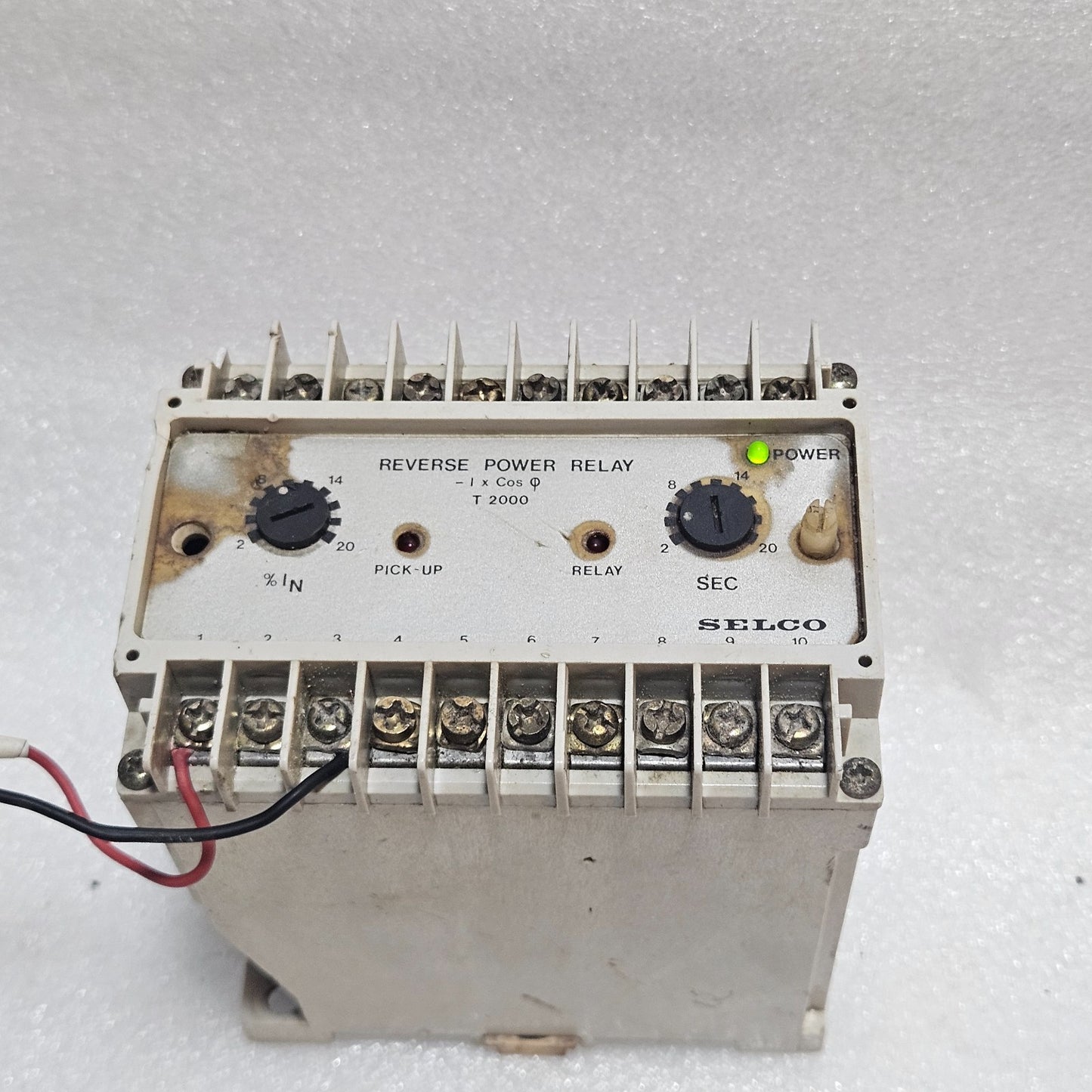 SELCO T2000-01 REVERSE POWER RELAY 380/440VAC 5A GENERATOR PROTECTION RELAY