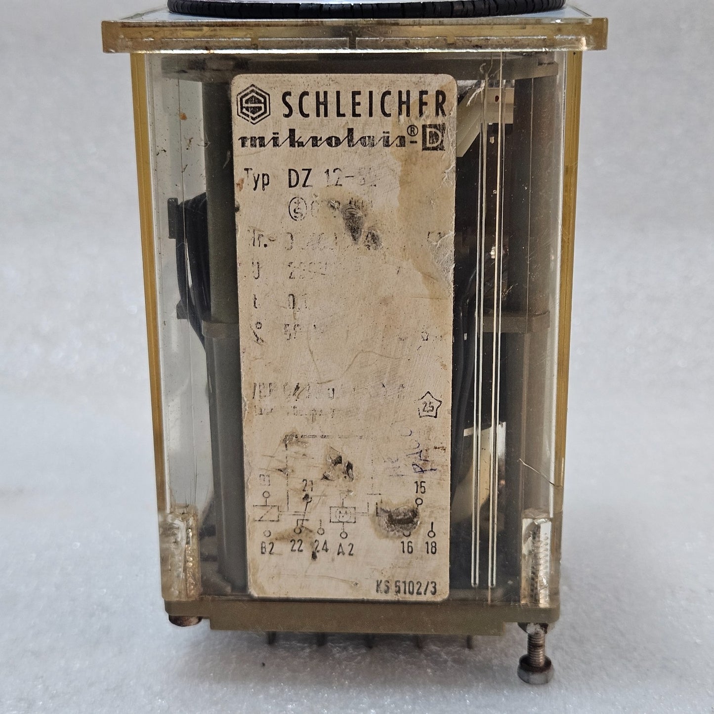 SCHLEICHER MIKROLAIS-D DZ 12-3 ADJUSTABLE TIME RELAY TIMER
