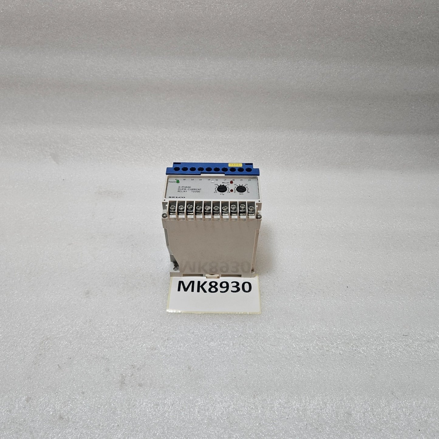 SELCO T2200-02 3-PHASE OVERCURRENT RELAY 400/450VAC 5A LATCHING PROTECTION RELAY
