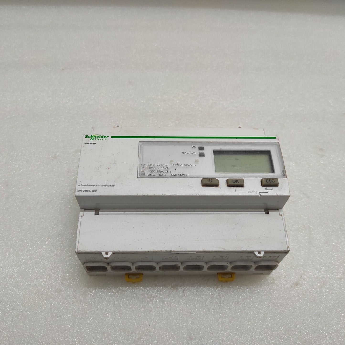 SE A9MEM3350 3-PH ENERGY METER IEM3350 125A MODBUS