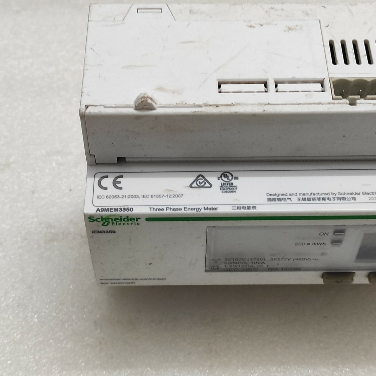 SE A9MEM3350 3-PH ENERGY METER IEM3350 125A MODBUS