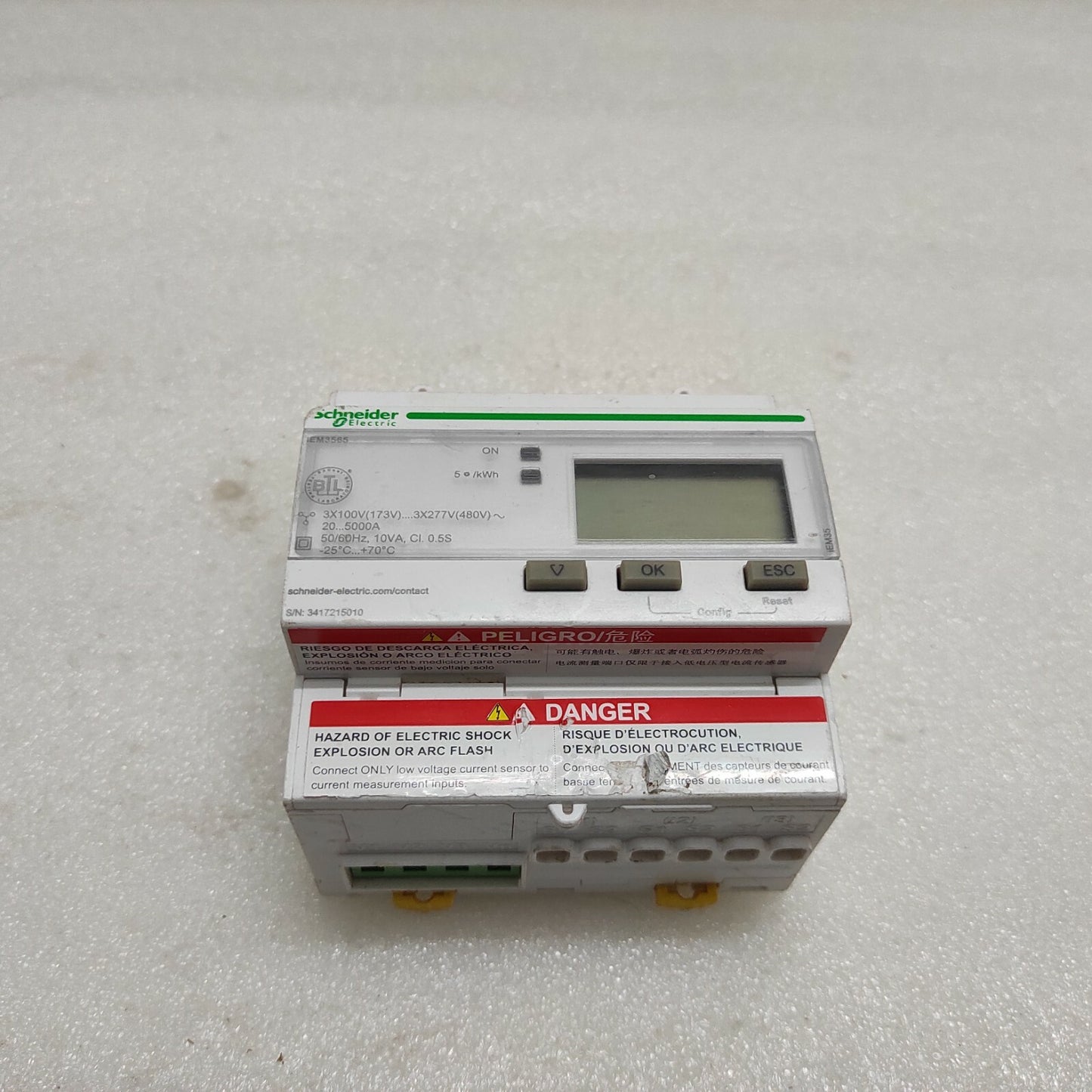 SE A9MEM3565 3-PH ENERGY METER IEM3555 BACNET MODULE