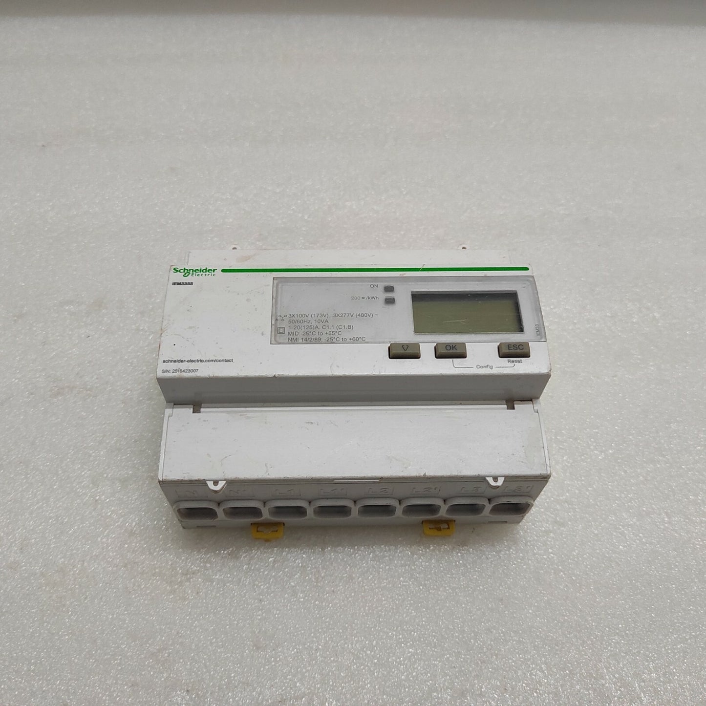 SE A9MEM3355 3-PH ENERGY METER IEM3355 125A