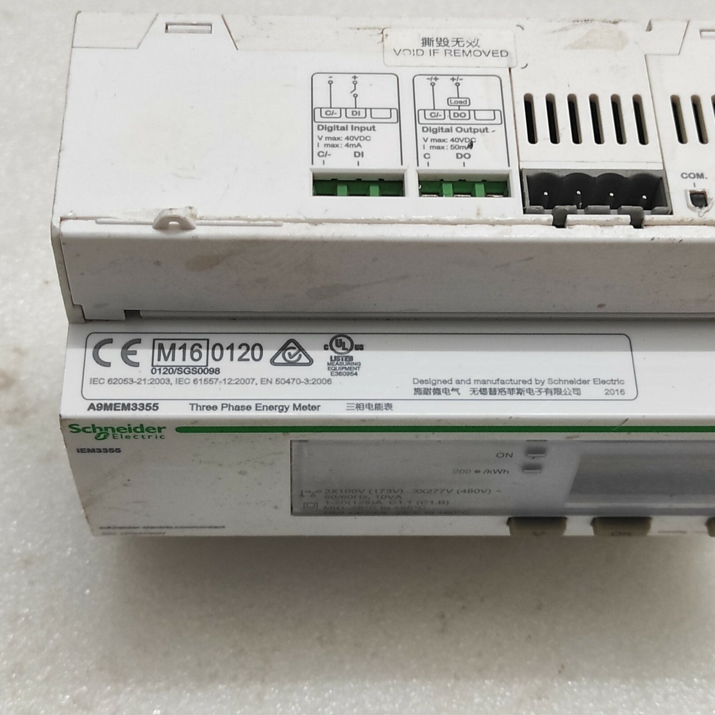 SE A9MEM3355 3-PH ENERGY METER IEM3355 125A