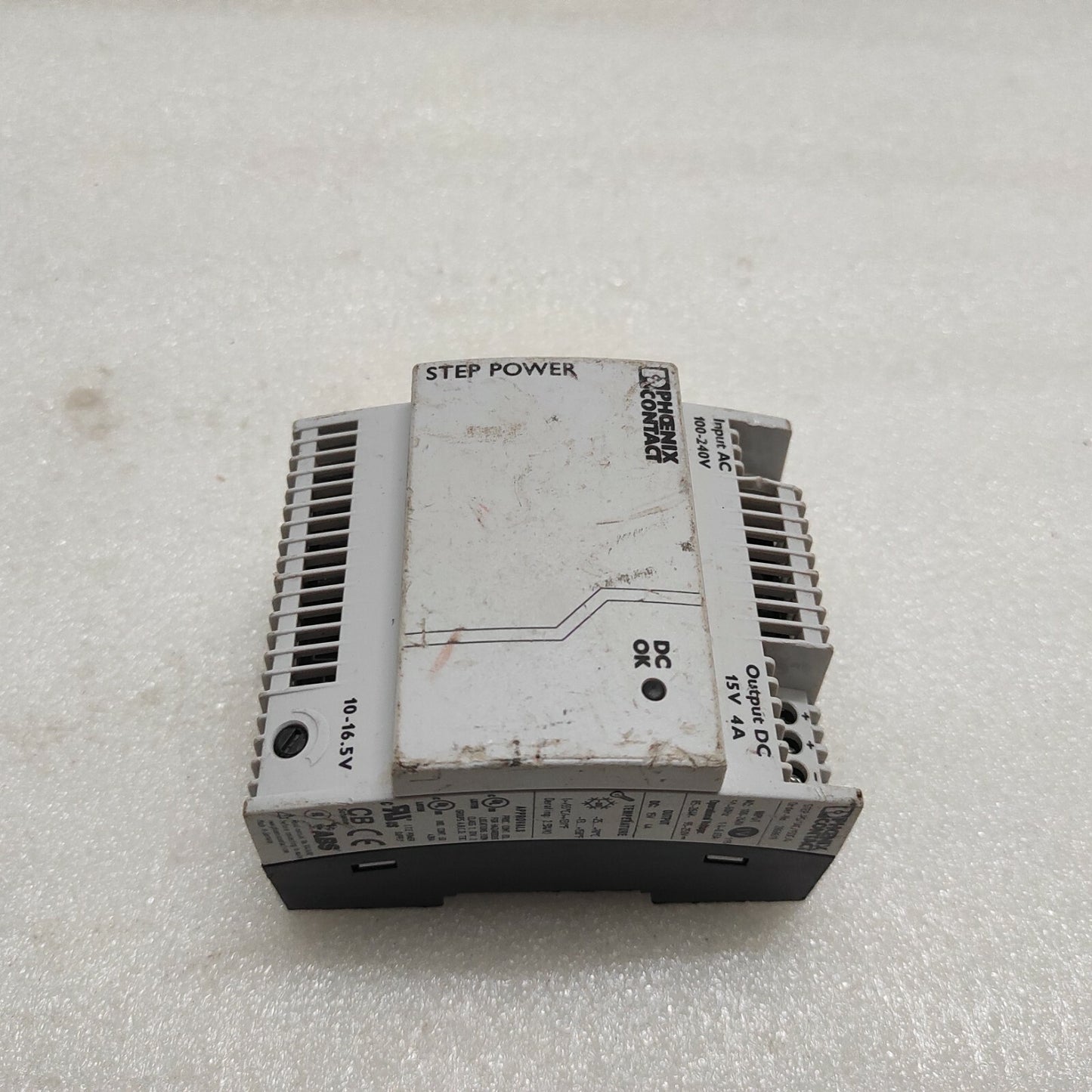 PHOENIX CONTACT STEP-PS/1AC/1SDC/4 POWER SUPPLY UNIT 2868619 15VDC 4A