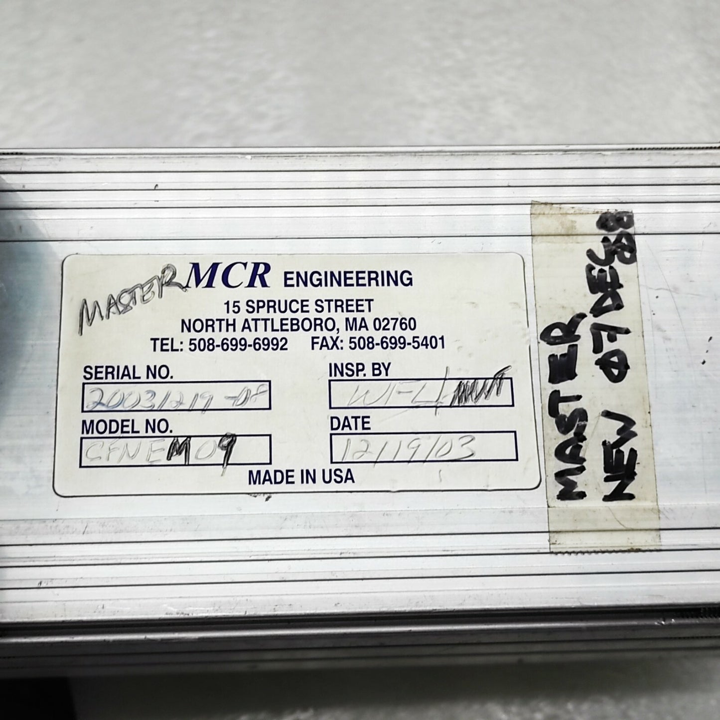 MCR ENGINEERING CFNEM09 MODULE 100-096