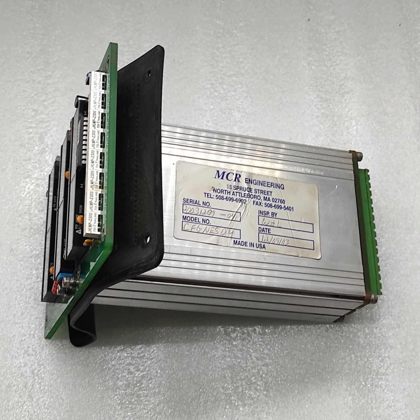 MCR ENGINEERING CFGNES04 MODULE 100 096 REVISION C THREE LINE DISPLAY BOARD 100-