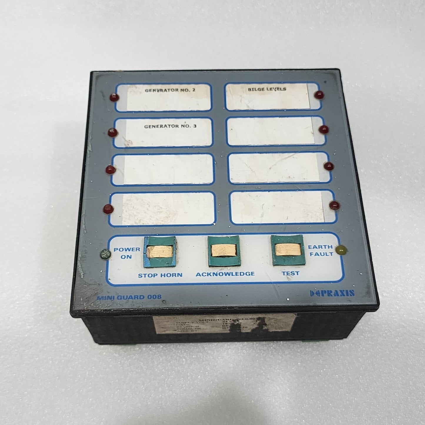 PRAXIS MINIGUARD 008 ALARM PANEL SHIP CONTROL SYSTEM  24V