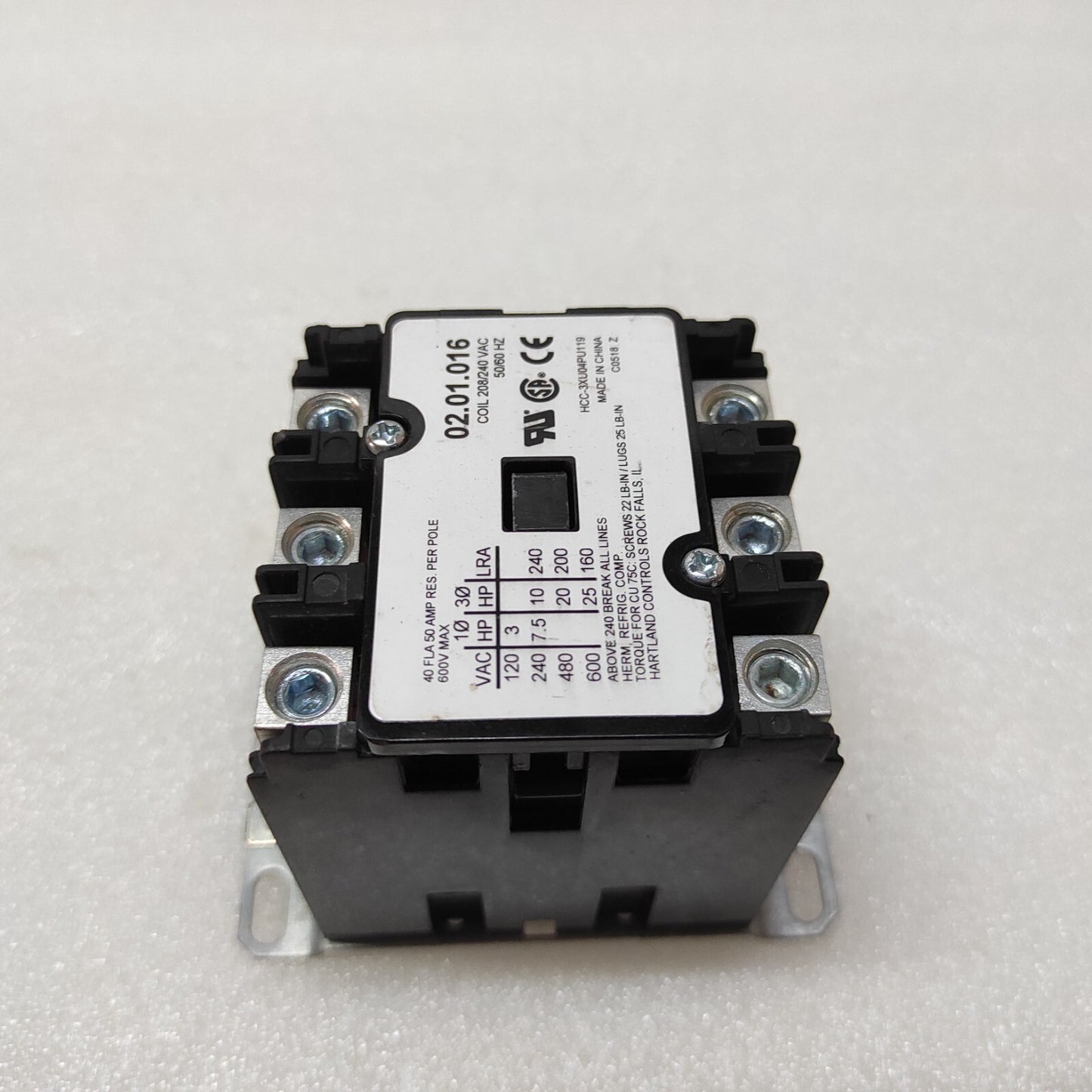 02.01.016 MAGNETIC CONTACTOR HCC-3XU04PU119 208/240VAC