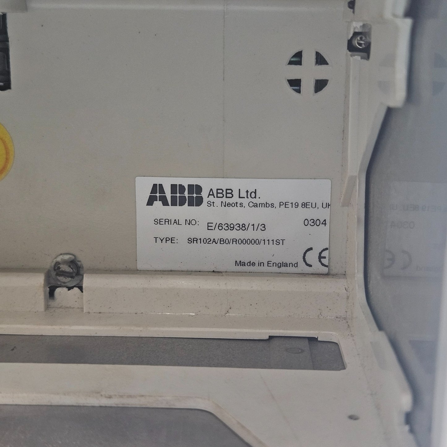 ABB COMMANDER SR100 CHART RECORDER SR102A/B0/R00000/111ST