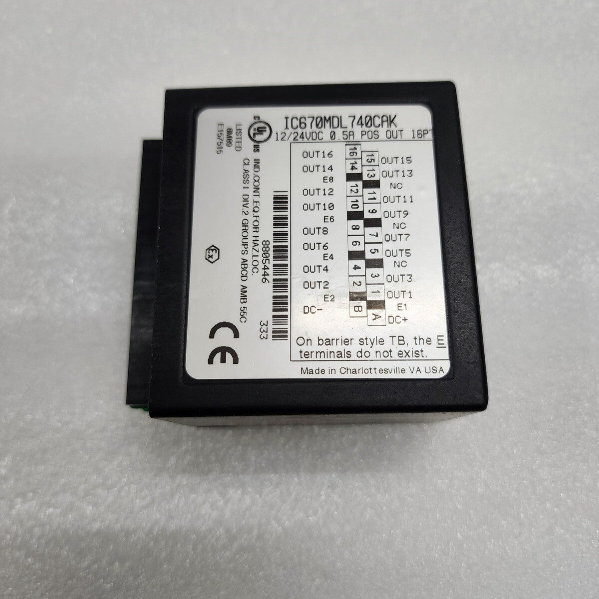 GE FANUC IC670MDL 740CAK POS OUTPUT MODULE 12/24VDC