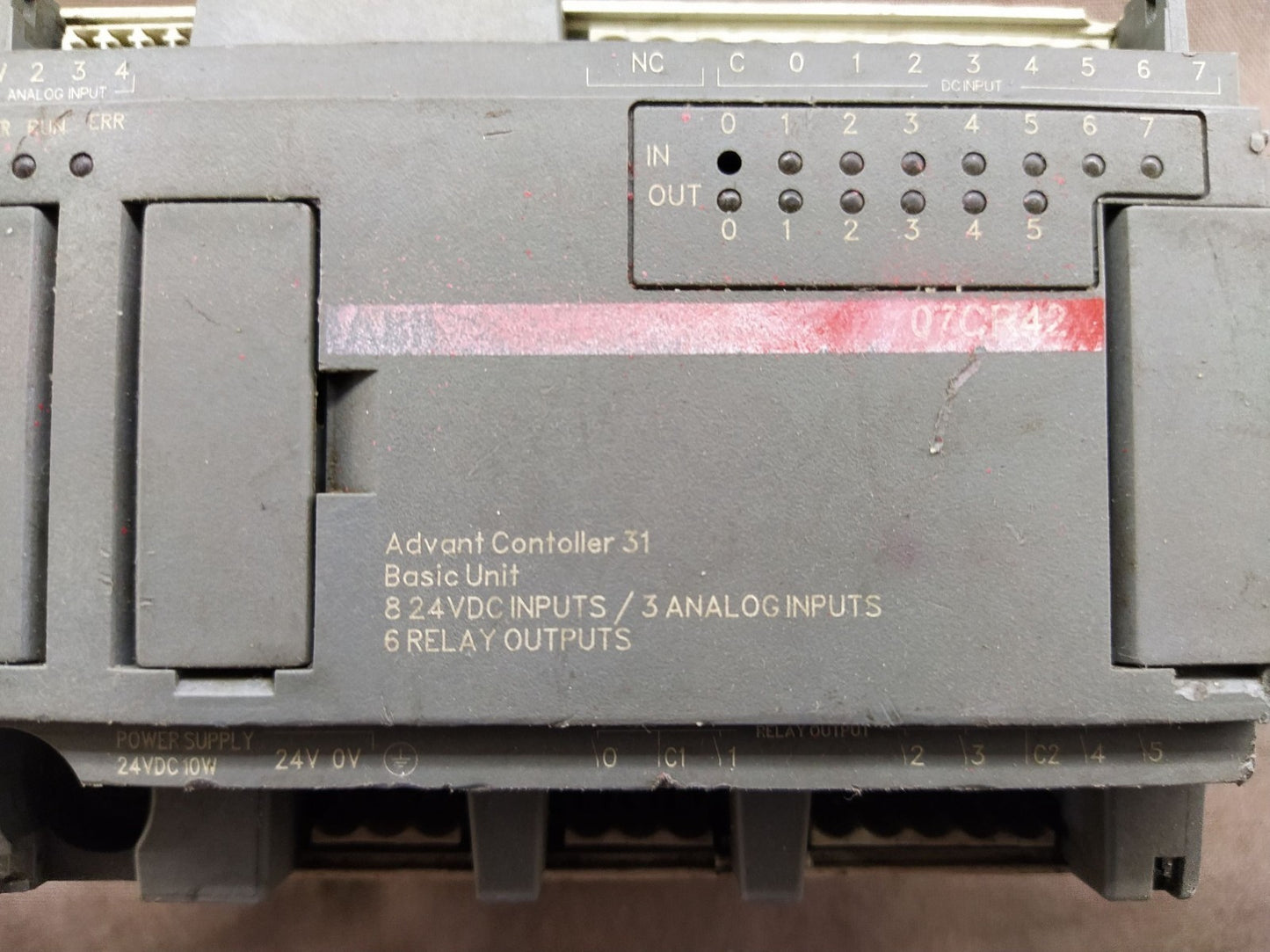 ABB 07CR42 ADVANT CONTROLLER 31 PROGRAMMABLE LOGIC CONTROLLER BODY BROKEN