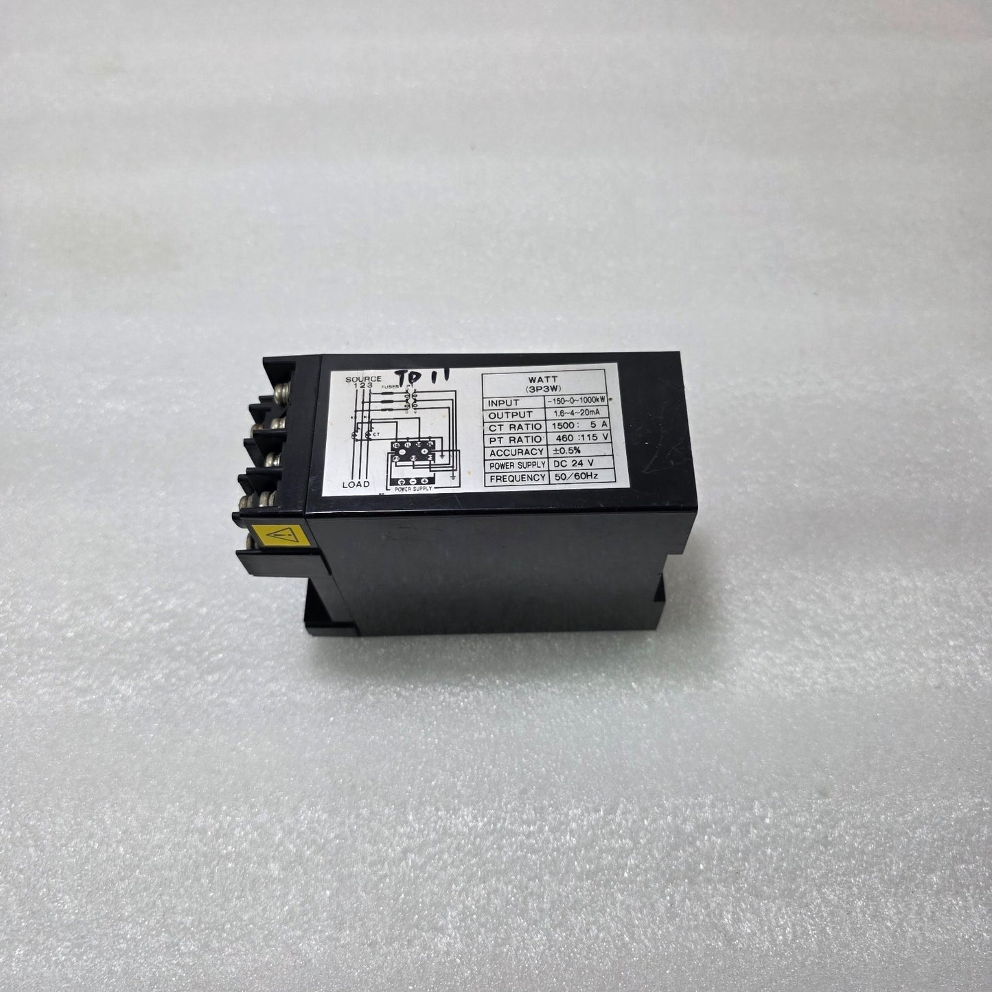 YOKOGAWA 2465 WATT TRANSDUCER 3P3W | 4–20MA OUTPUT | 1500/5A CT | 460/115V PT |