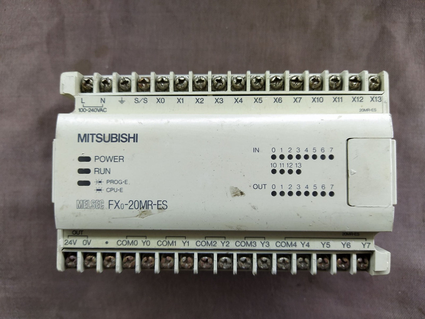 MITSUBISHI MELSEC FX0-20MR-ES PROGRAMMABLE CONTROLLER FX0-20MR-ES/UL