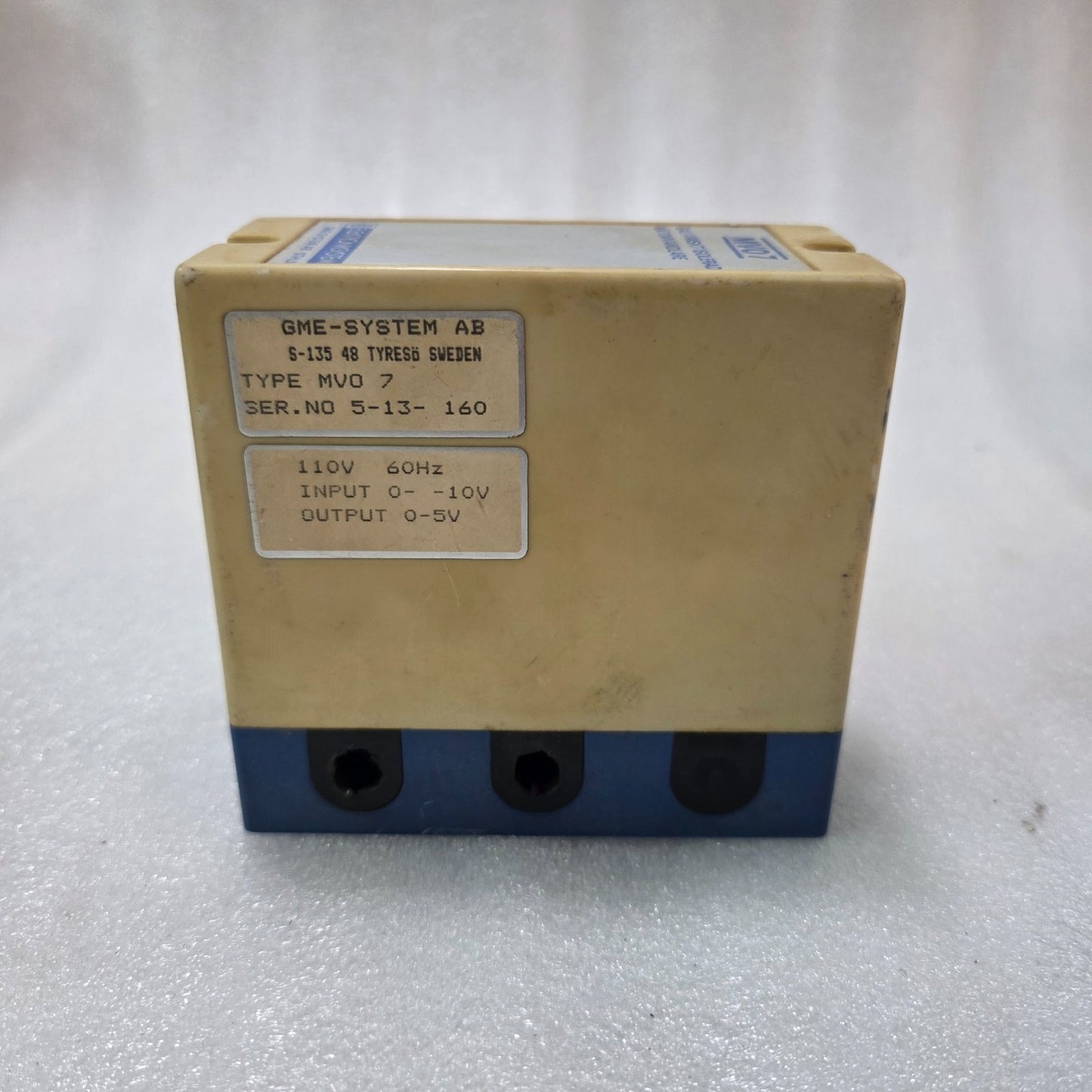 GME SYSTEM AB MVO 7 SIGNAL ISOLATOR 0–10V TO 0–5V CONVERTER | GALVANIC ISOLATION