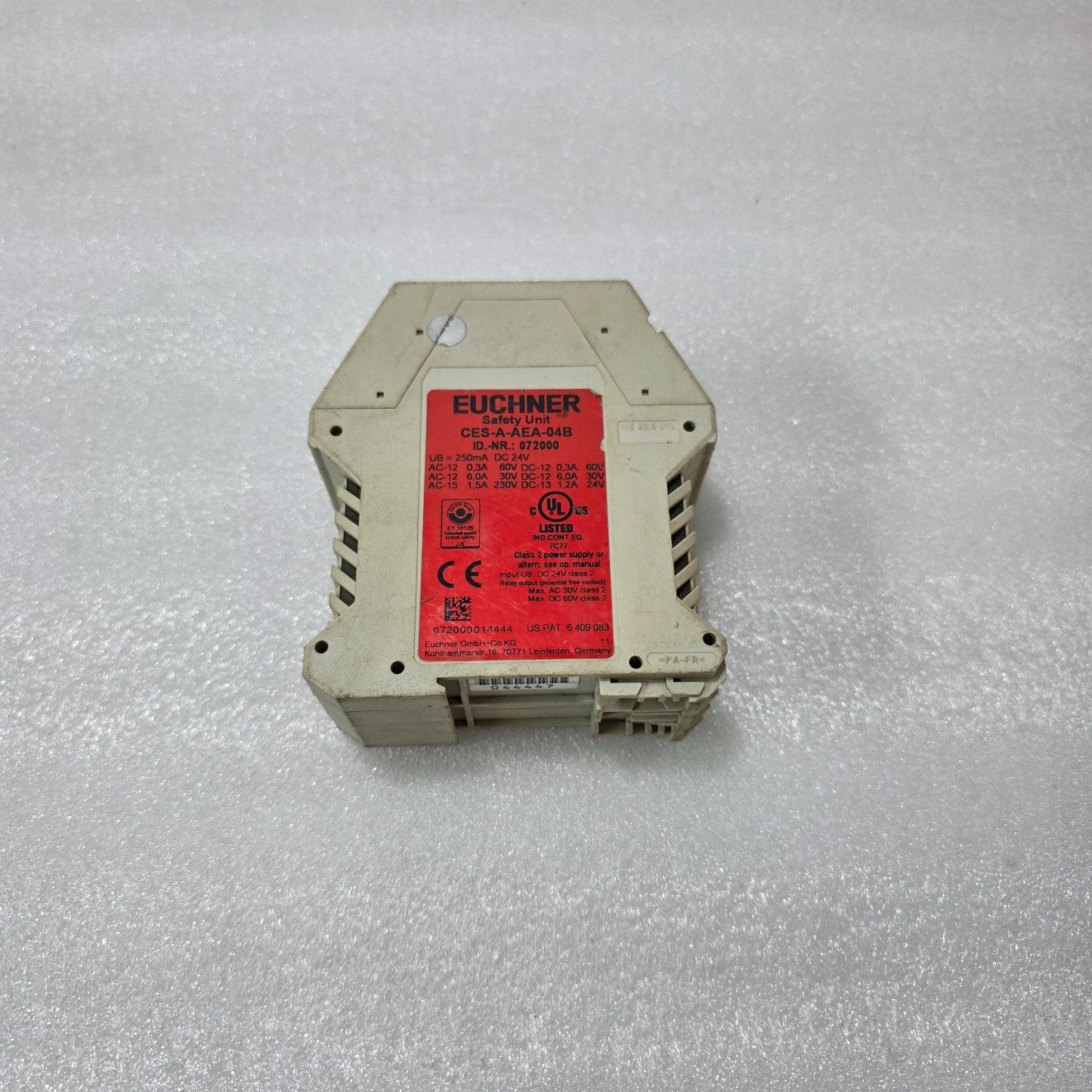 EUCHNER CES-A-AEA-04B SAFETY UNIT | 24V DC UNICODE SAFETY RELAY MODULE | ID 0720