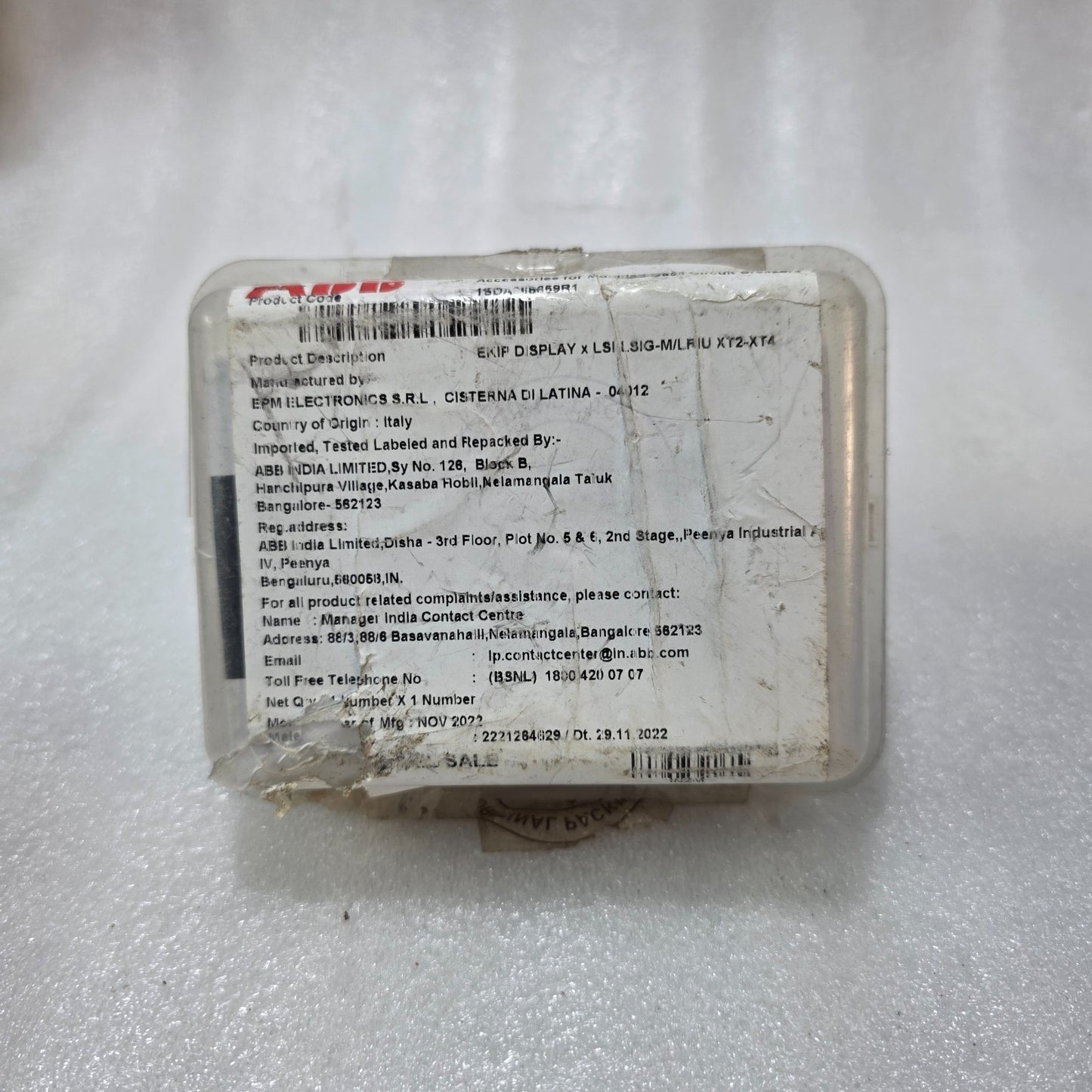 ABB 1SDA068659R1 EKIP DISPLAY MODULE FOR TMAX XT2–XT4 | LCD INTERFACE FOR LSI/LS