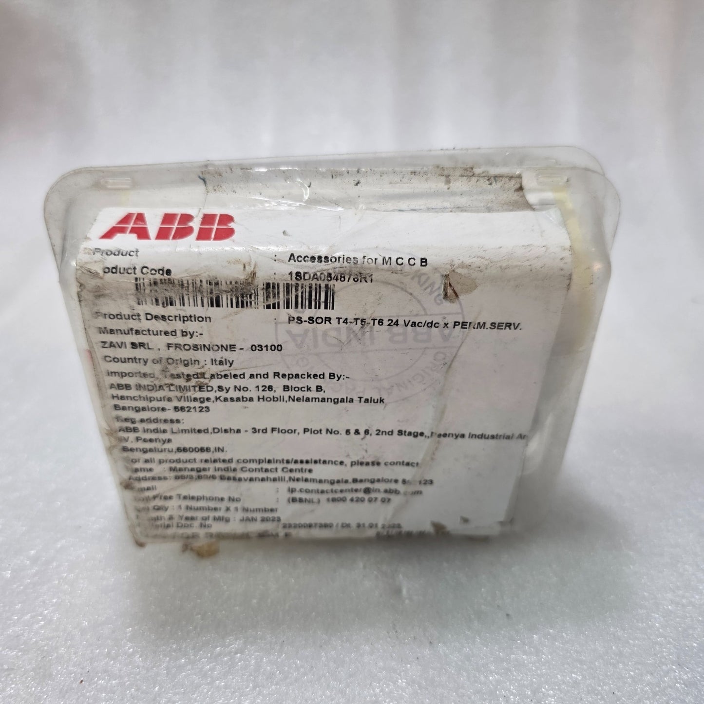 ABB 1SDA054878R1 PS-SOR-C SHUNT TRIP COIL 24V AC/DC FOR TMAX T4 T5 T6 MCCB